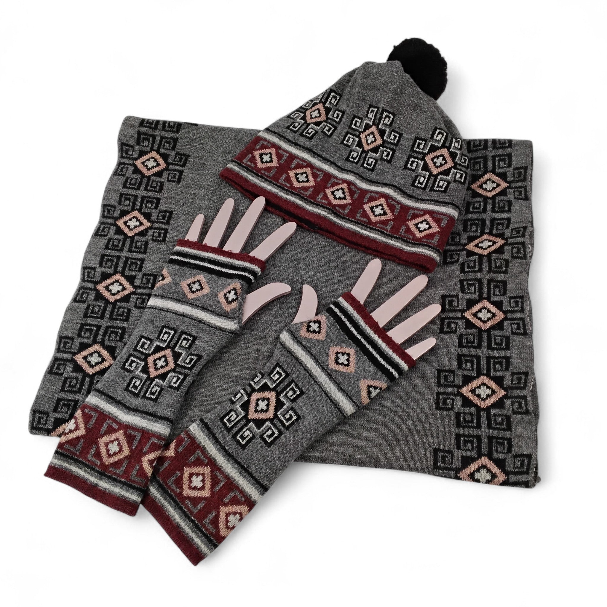 Grey Diamond Winter Accessories