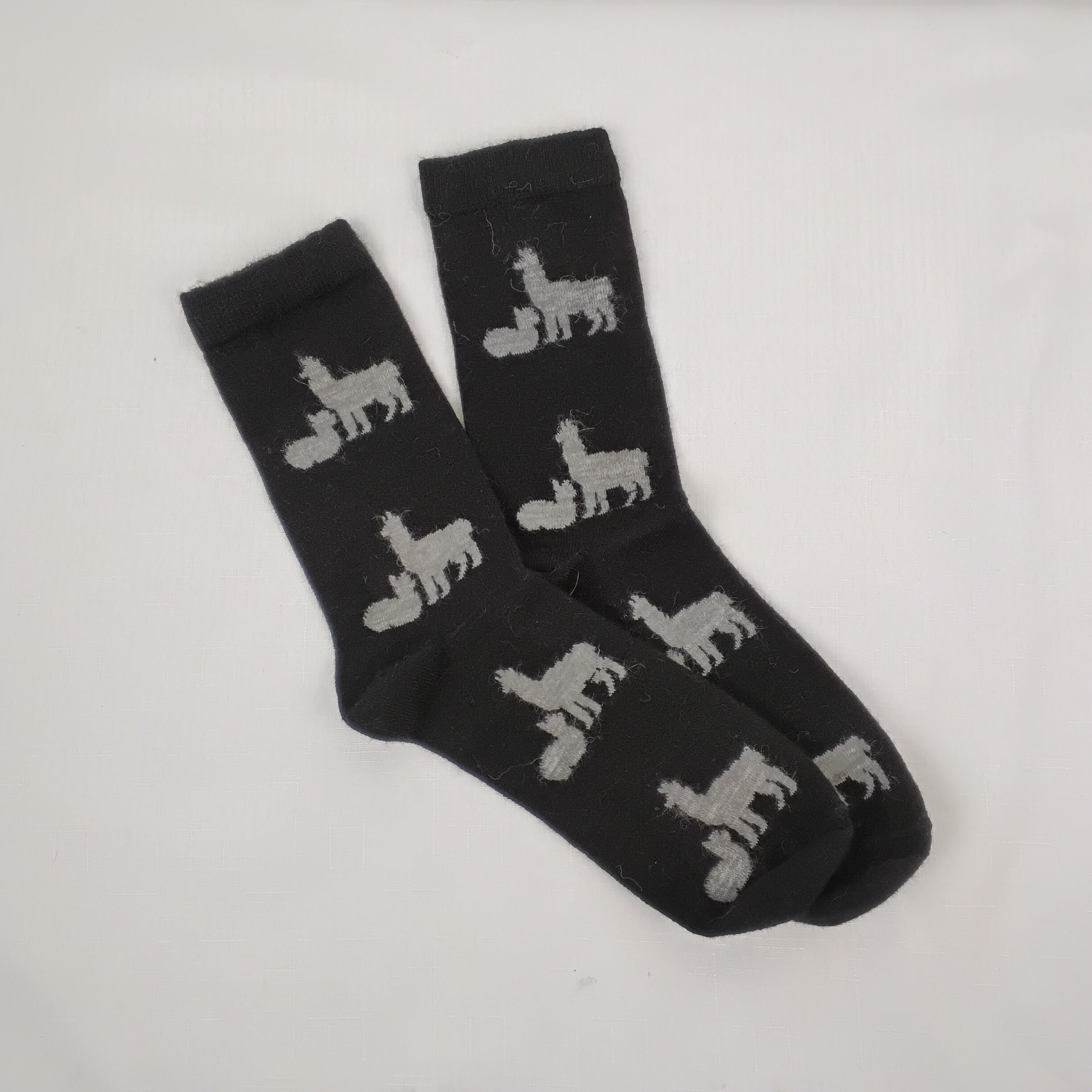 Alpaca Mom and Cria socks