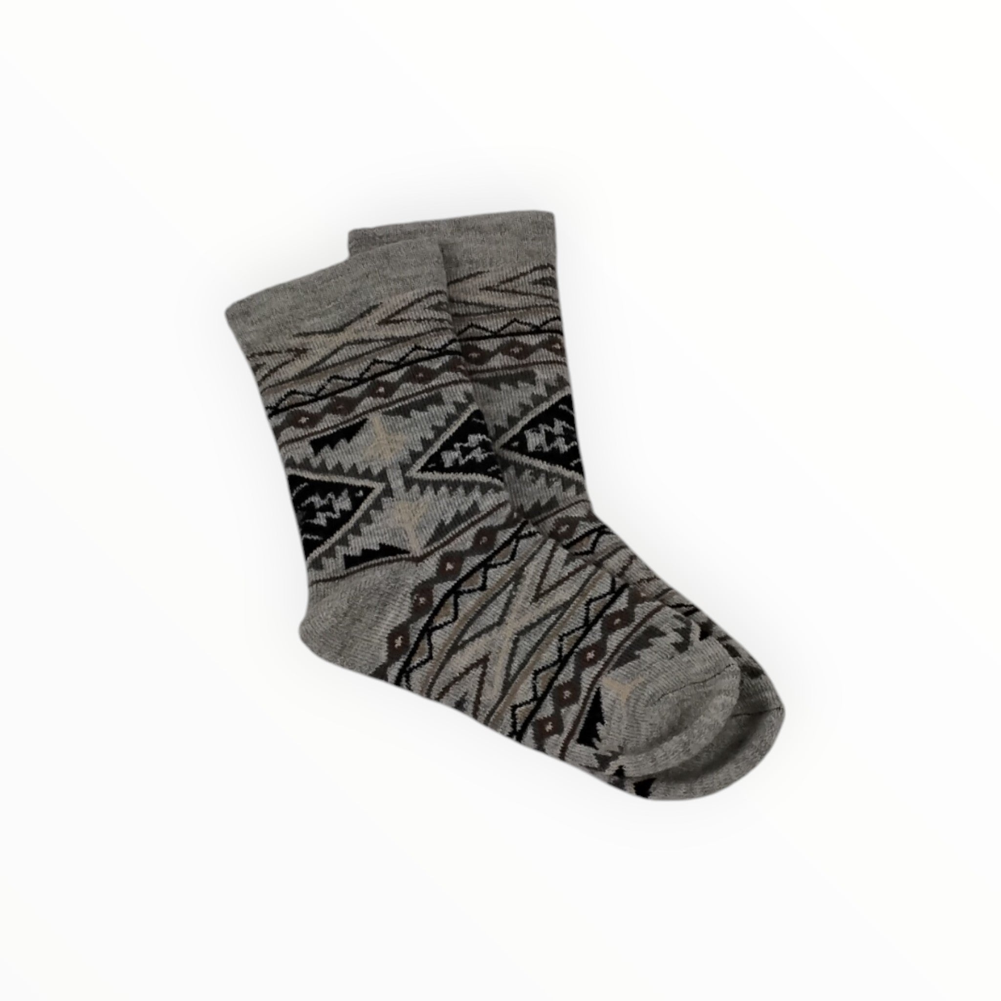 Alpaca Ethnic Diamond Pattern Socks