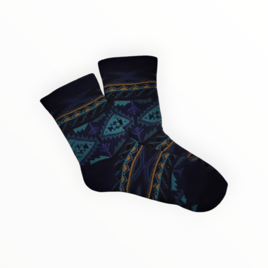 Alpaca Ethnic Diamond Pattern Socks