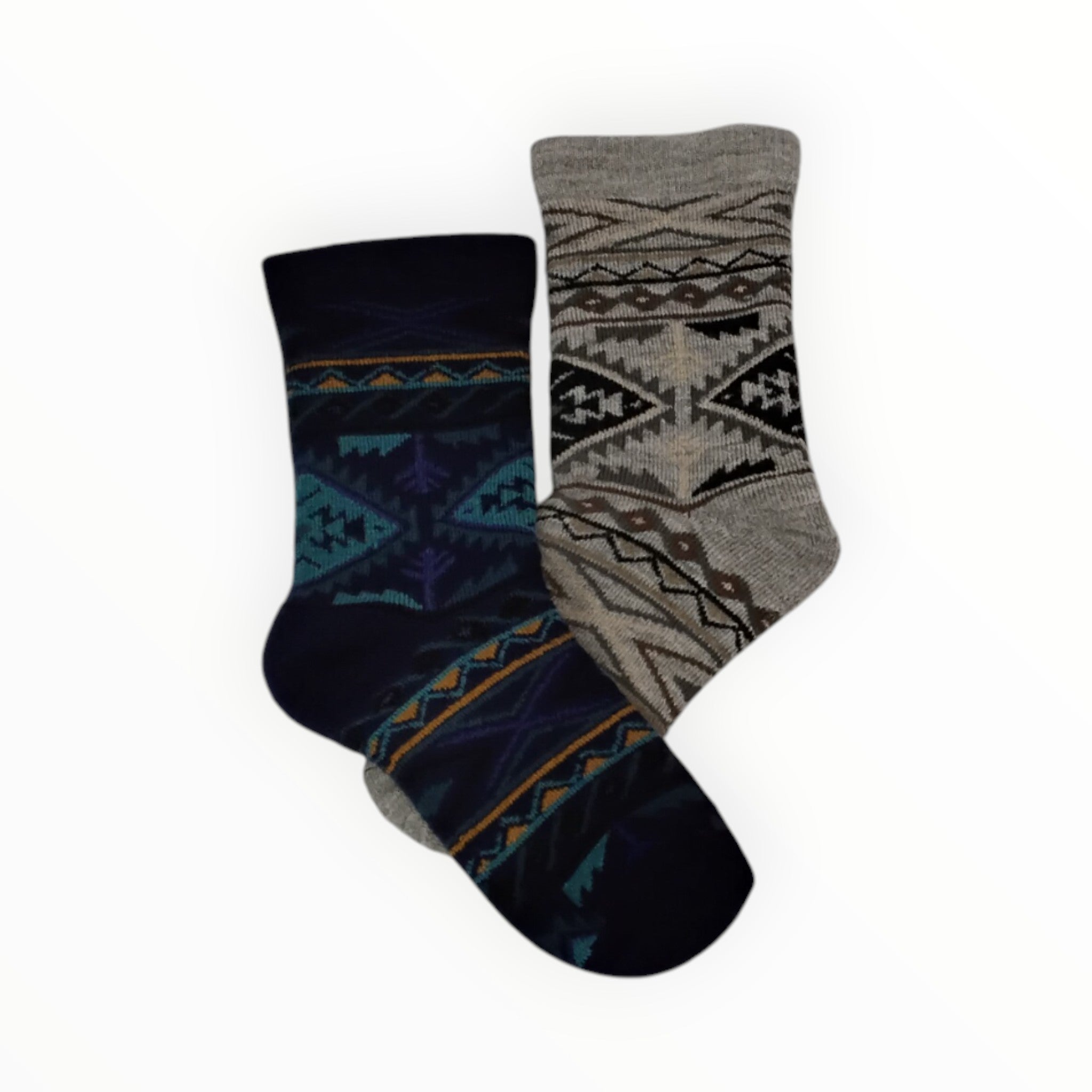 Alpaca Ethnic Diamond Pattern Socks