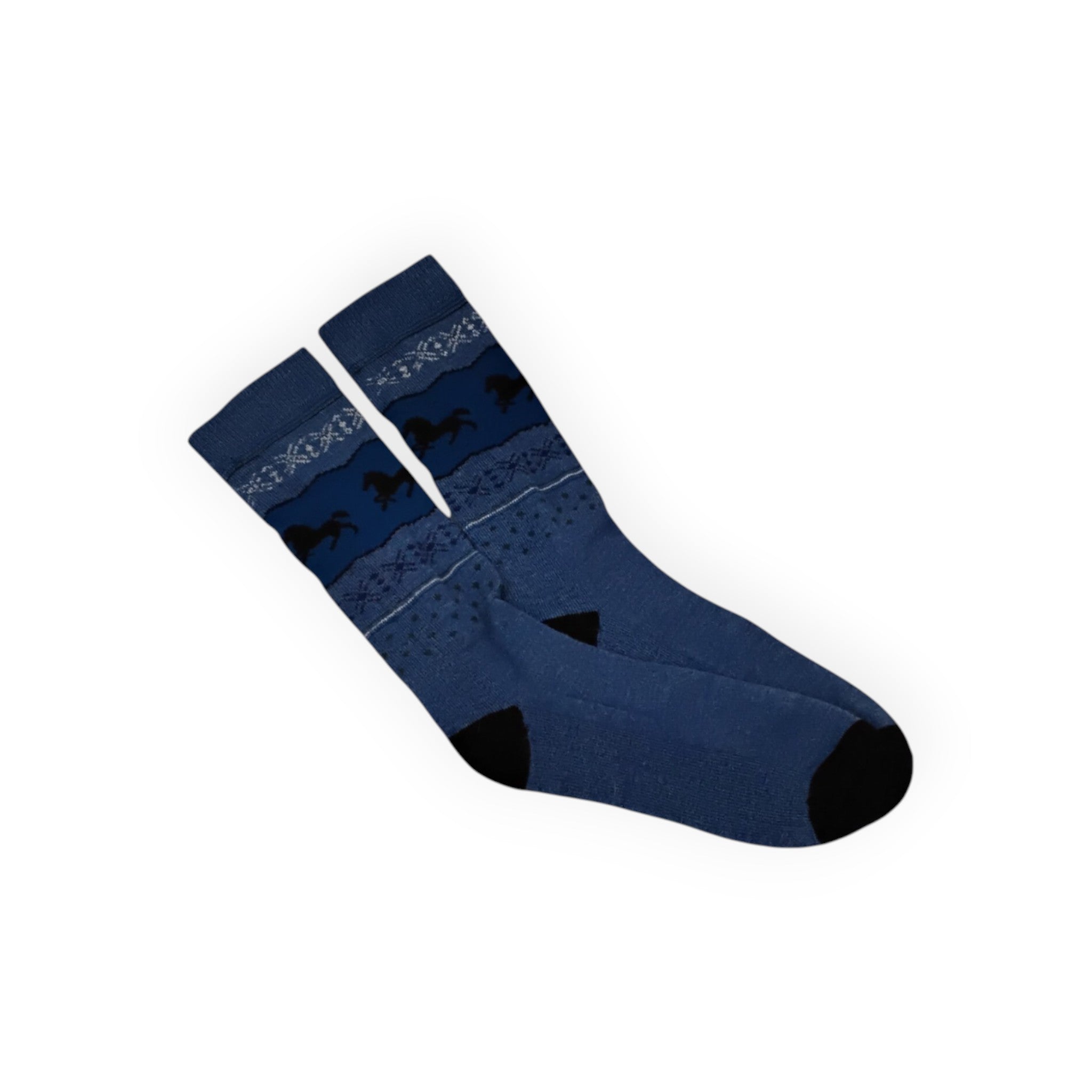 Alpaca Socks with Horse Designs