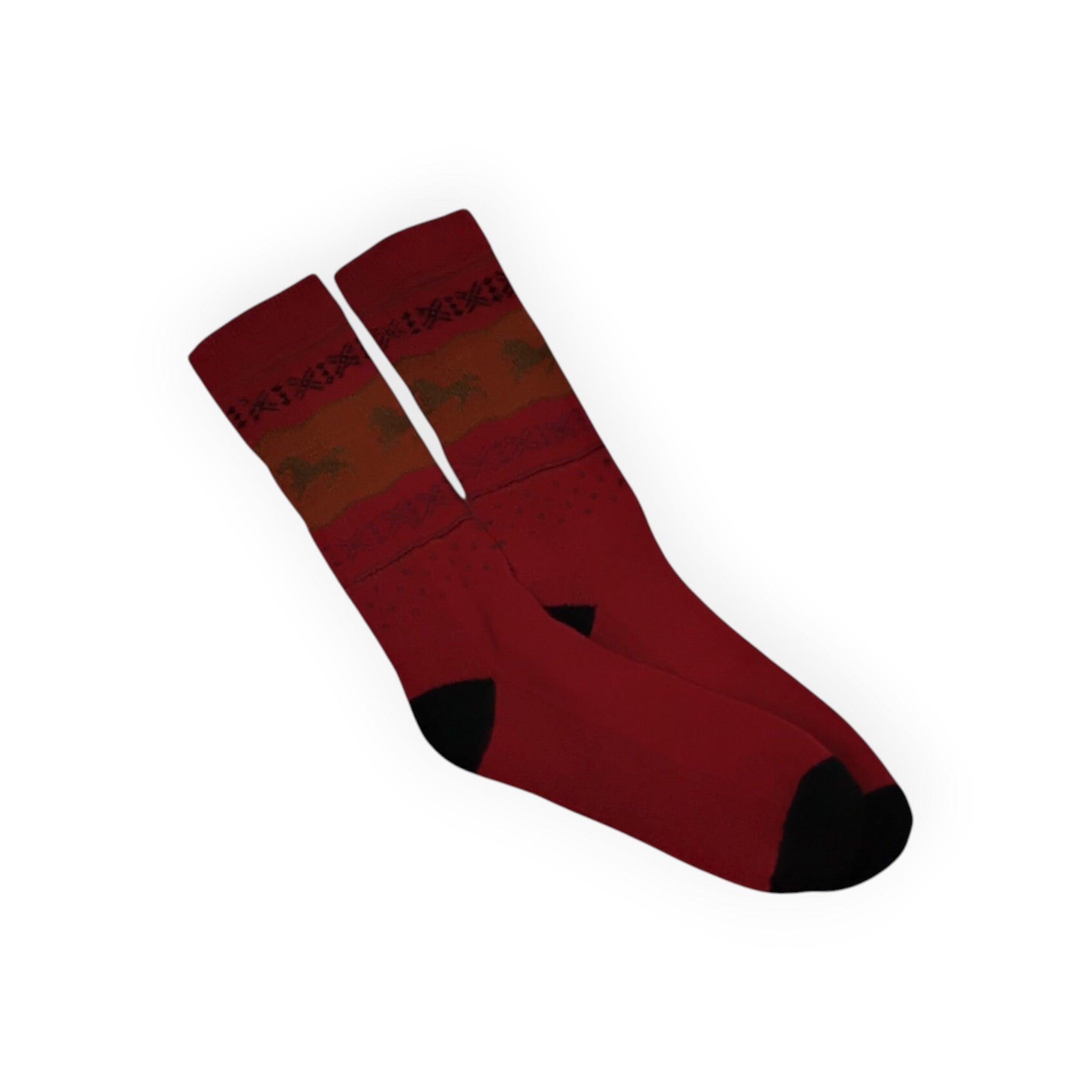 Alpaca Socks with Horse Designs