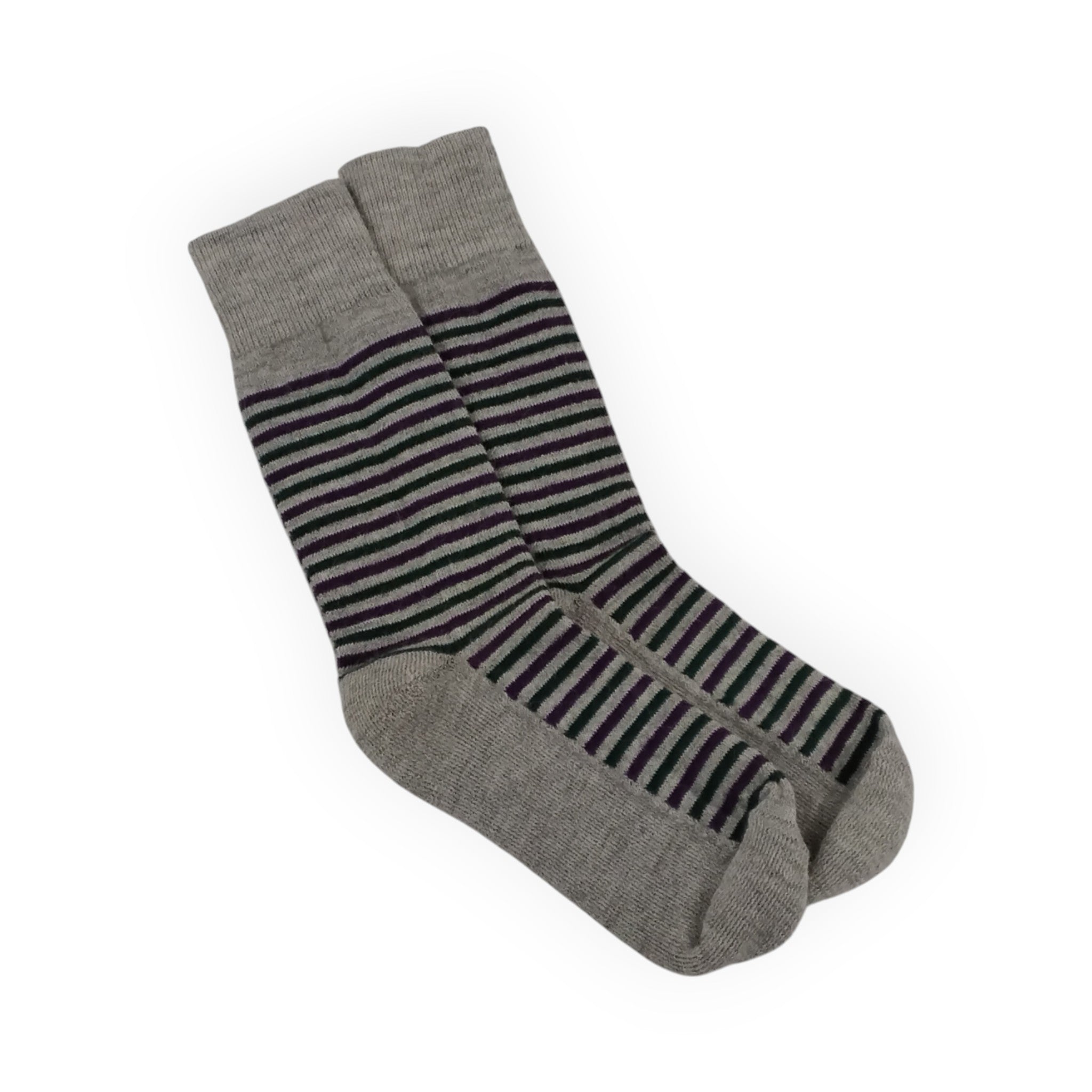 Alpaca Striped Crew Socks