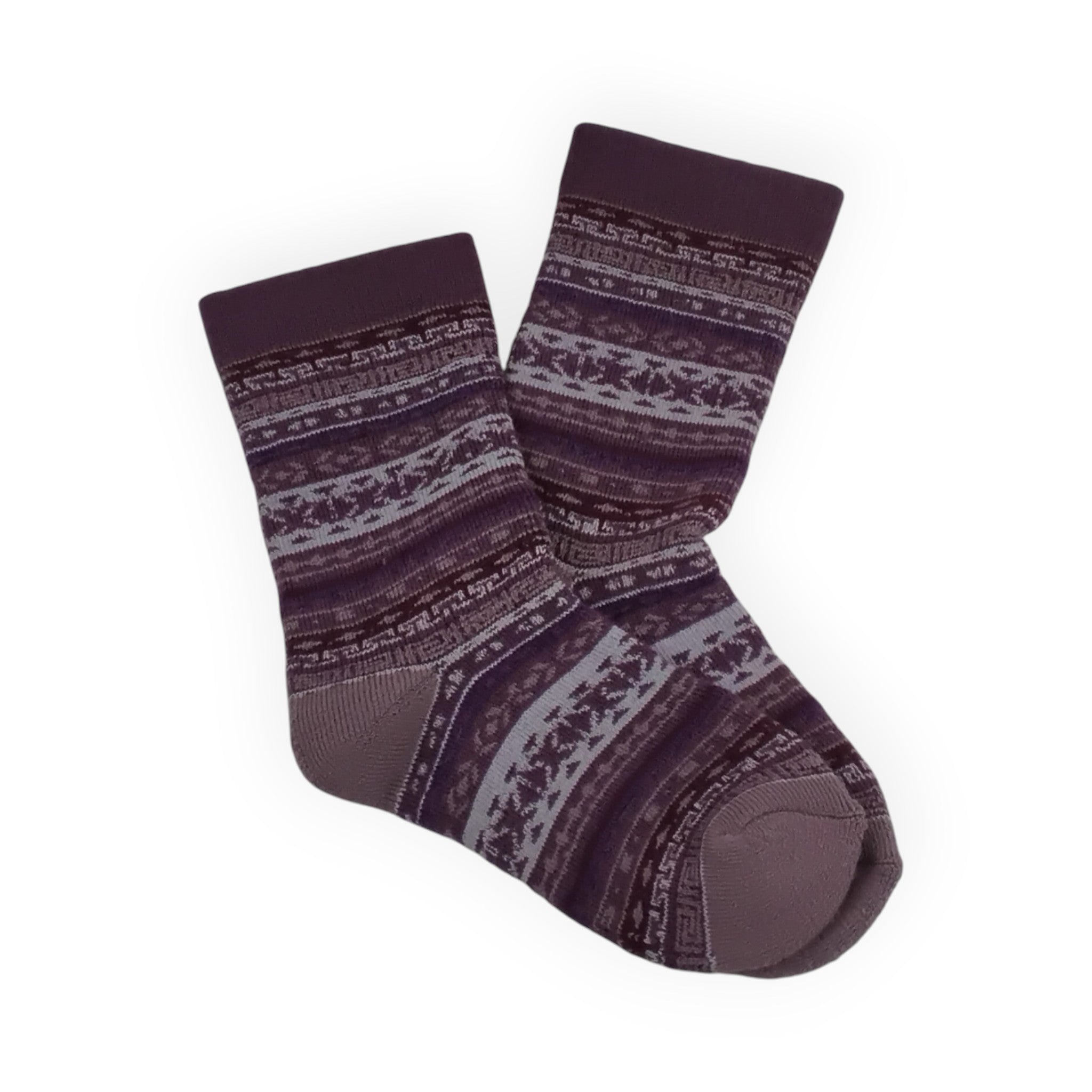 Alpaca Crew Socks with Ethnic Design