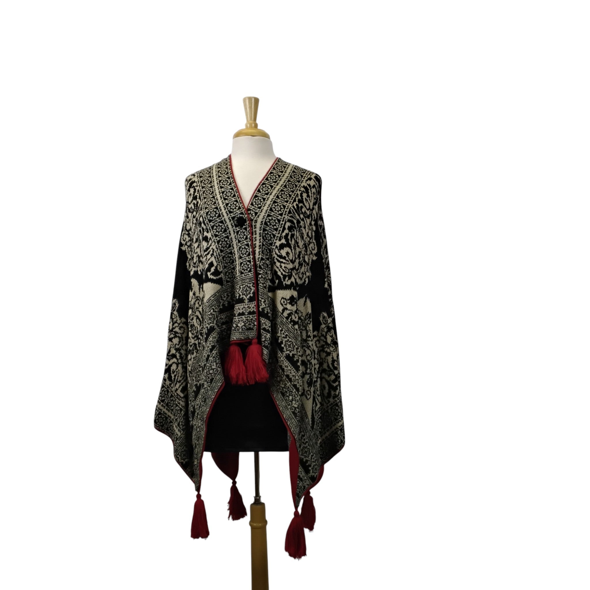 Bella Cape with Red Tassels