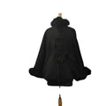 Fall Expression Fur Trimmed Alpaca Cape