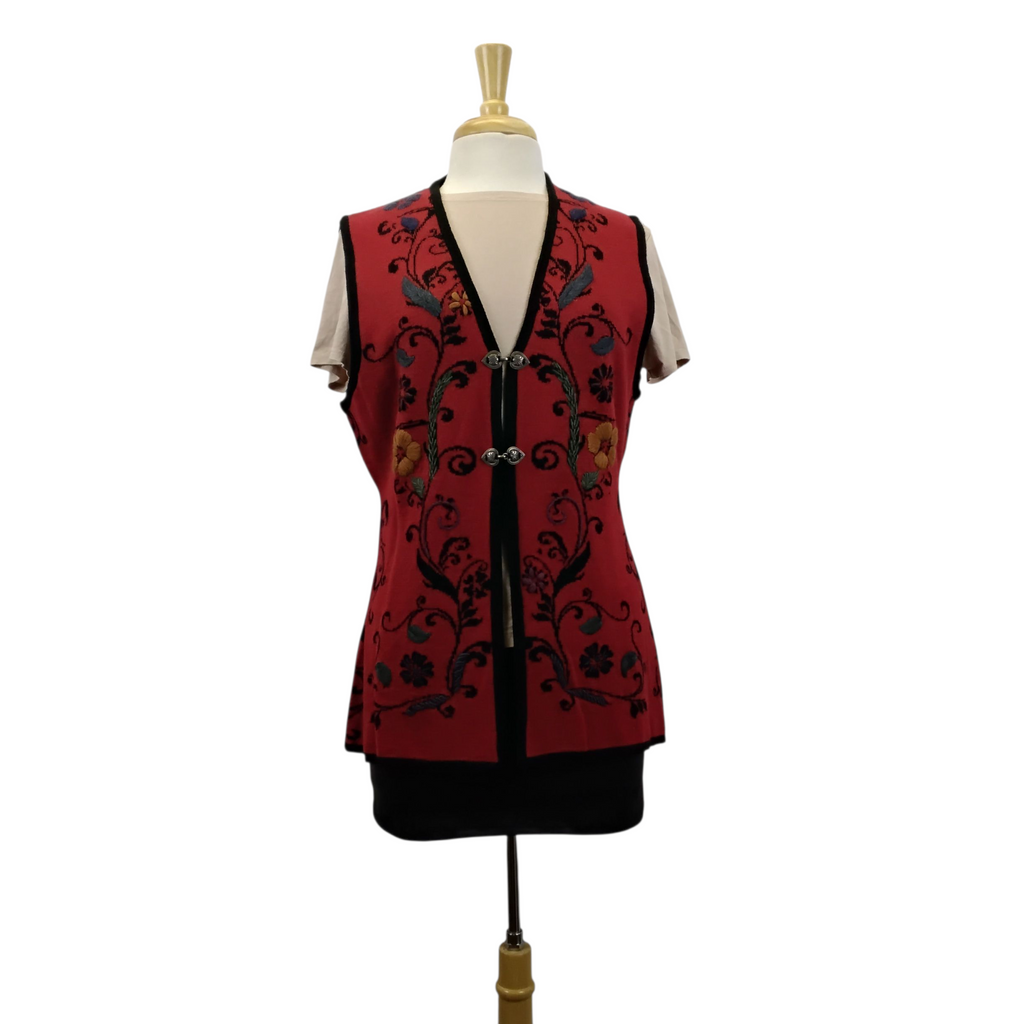 Flowered Sweater Vest
