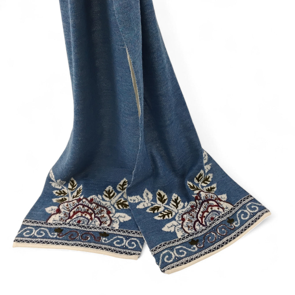 Blue Magnolia Design Scarf