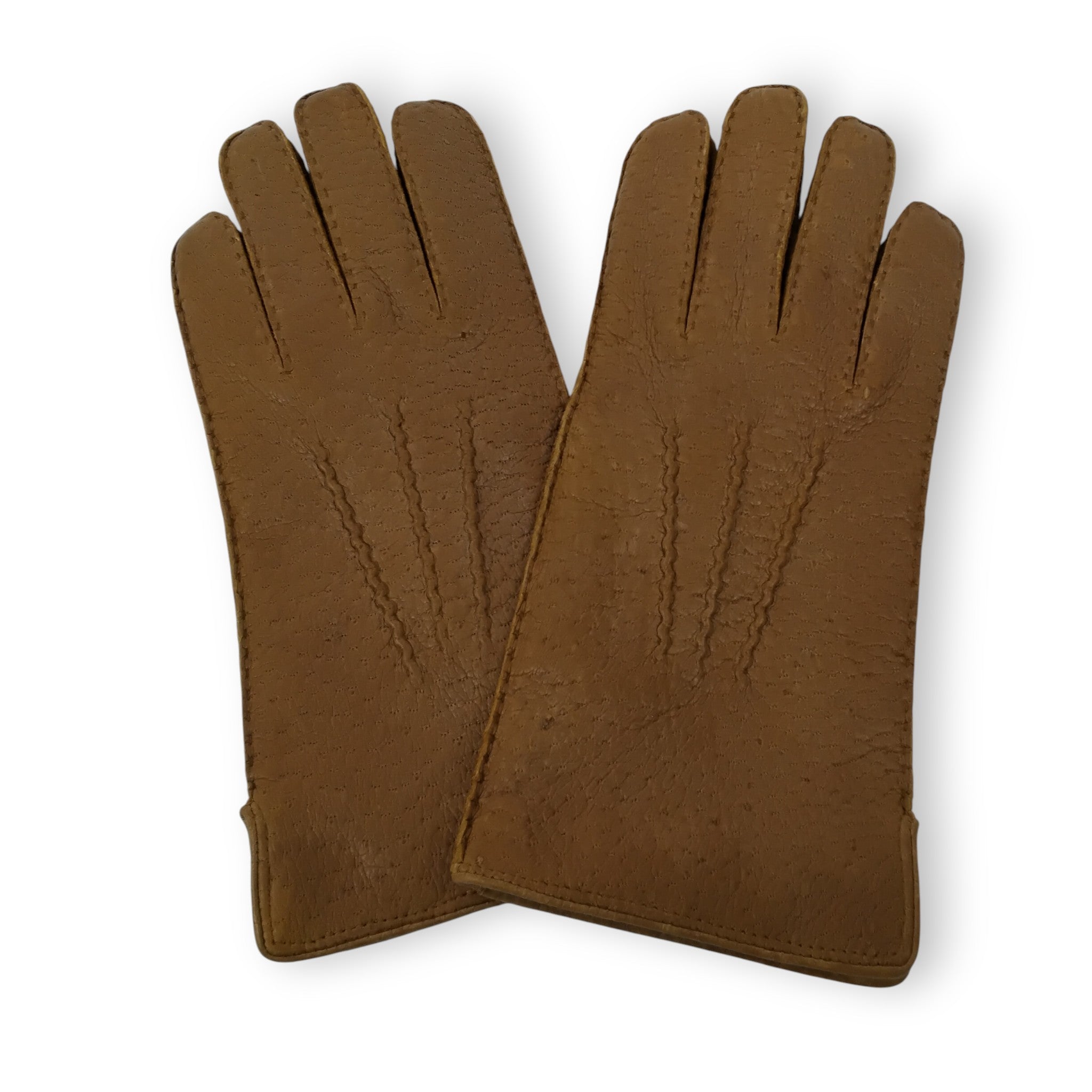 Peccary Leather Gloves with Alpaca Lining - Men's Luxury Gloves