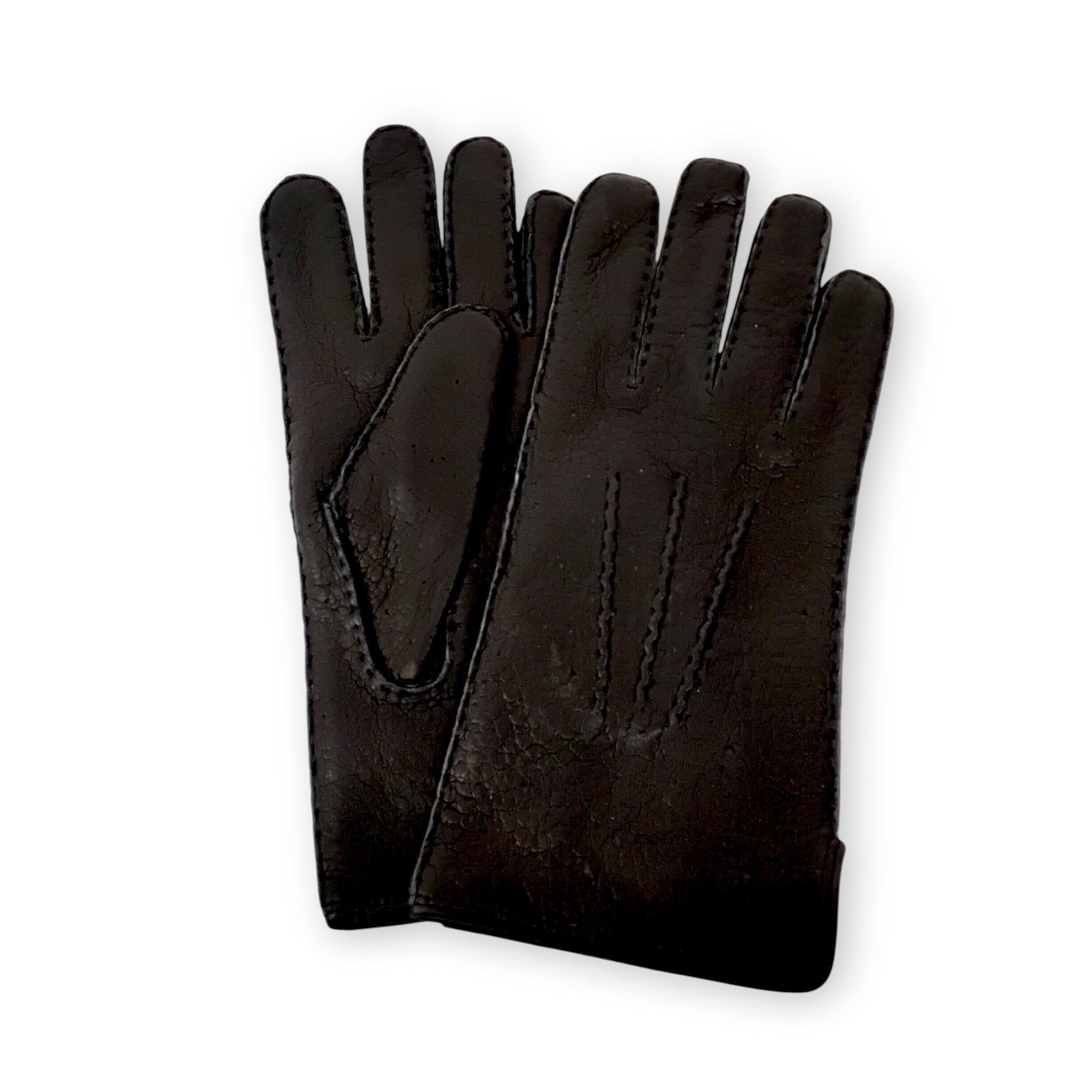 Peccary Leather Gloves with Alpaca Lining - Men's Luxury Gloves