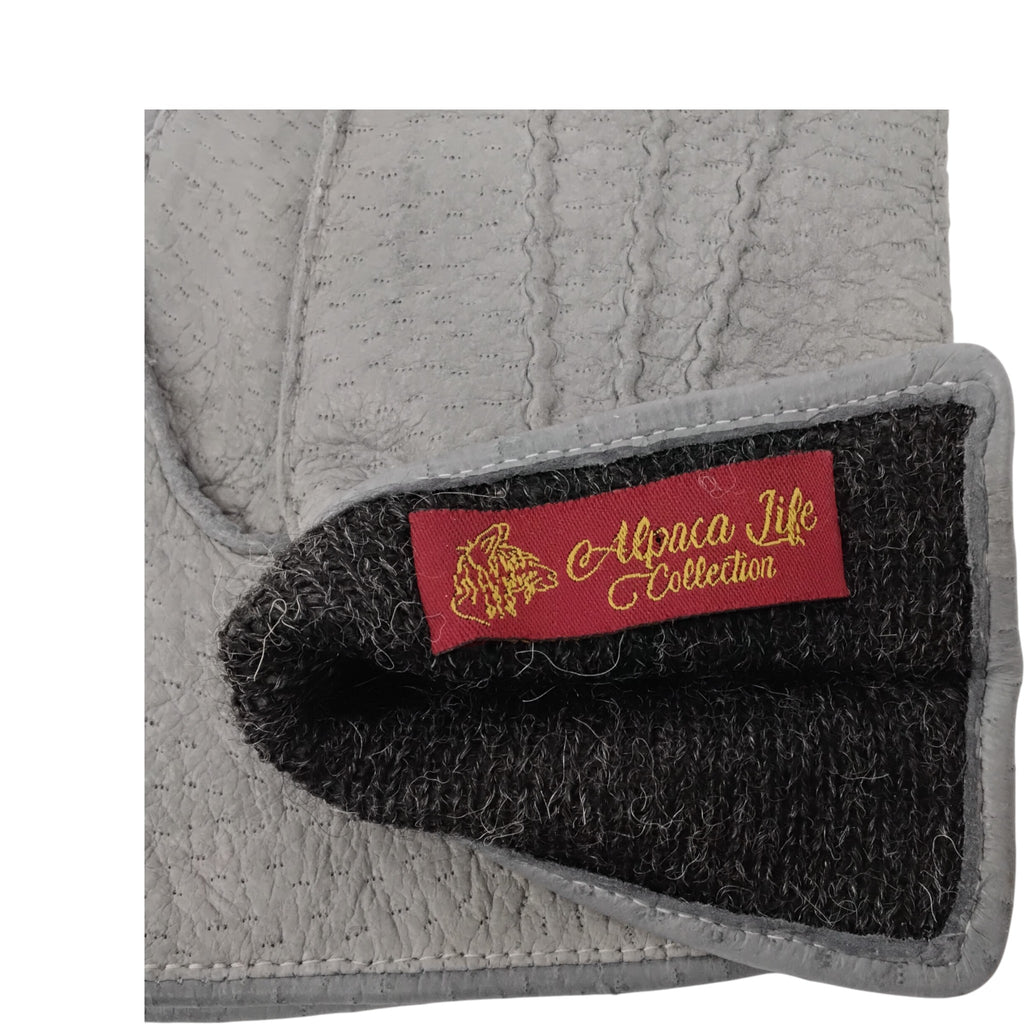 Peccary Leather Gloves with Alpaca Lining - Women's Luxury Gloves