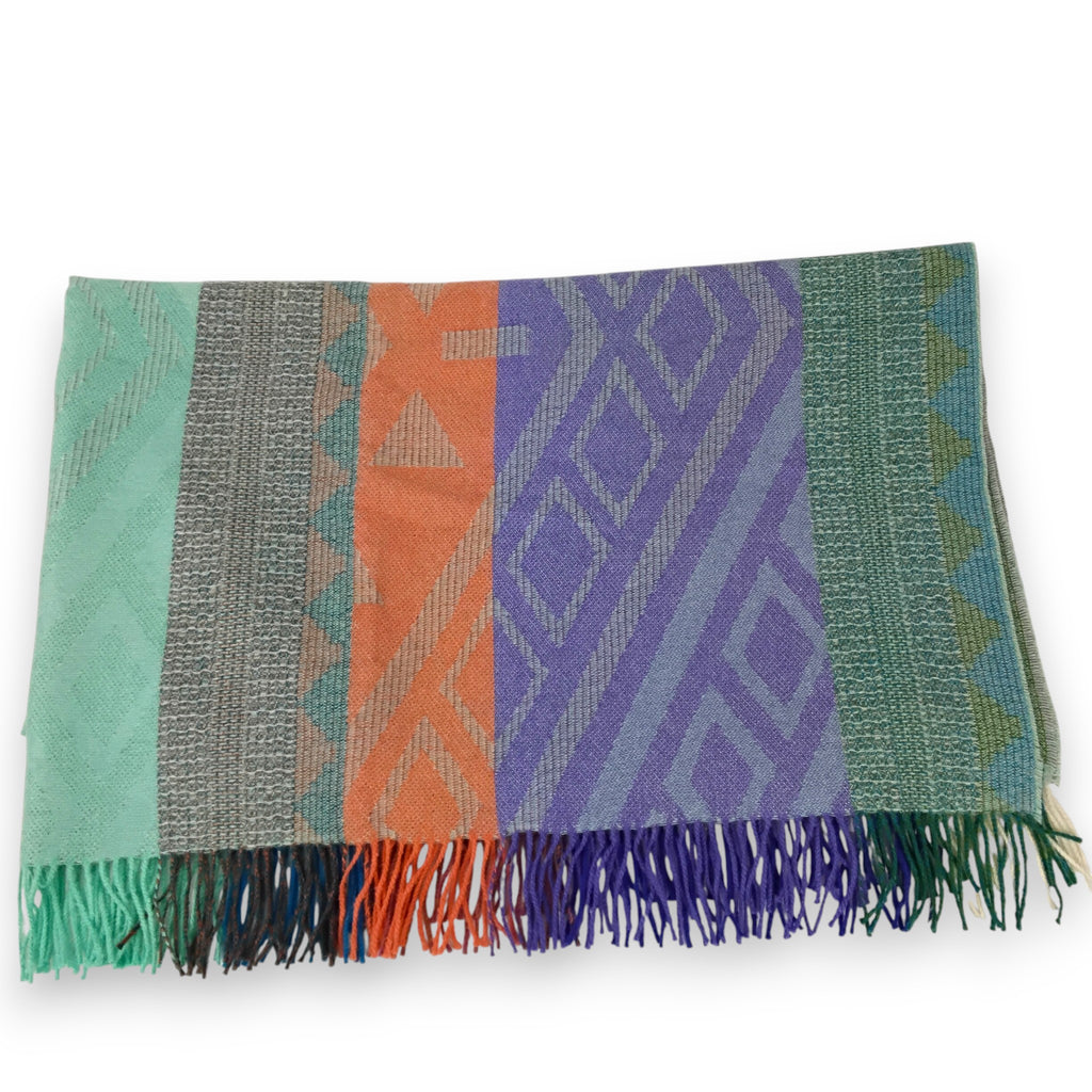 Multicolor Manta Diamond Baby Alpaca Throw