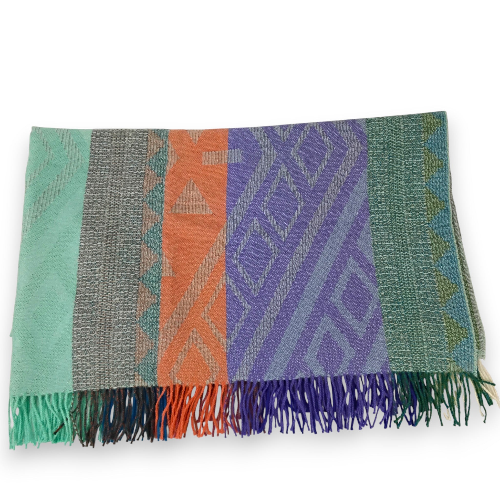 Multicolor Manta Diamond Baby Alpaca Throw