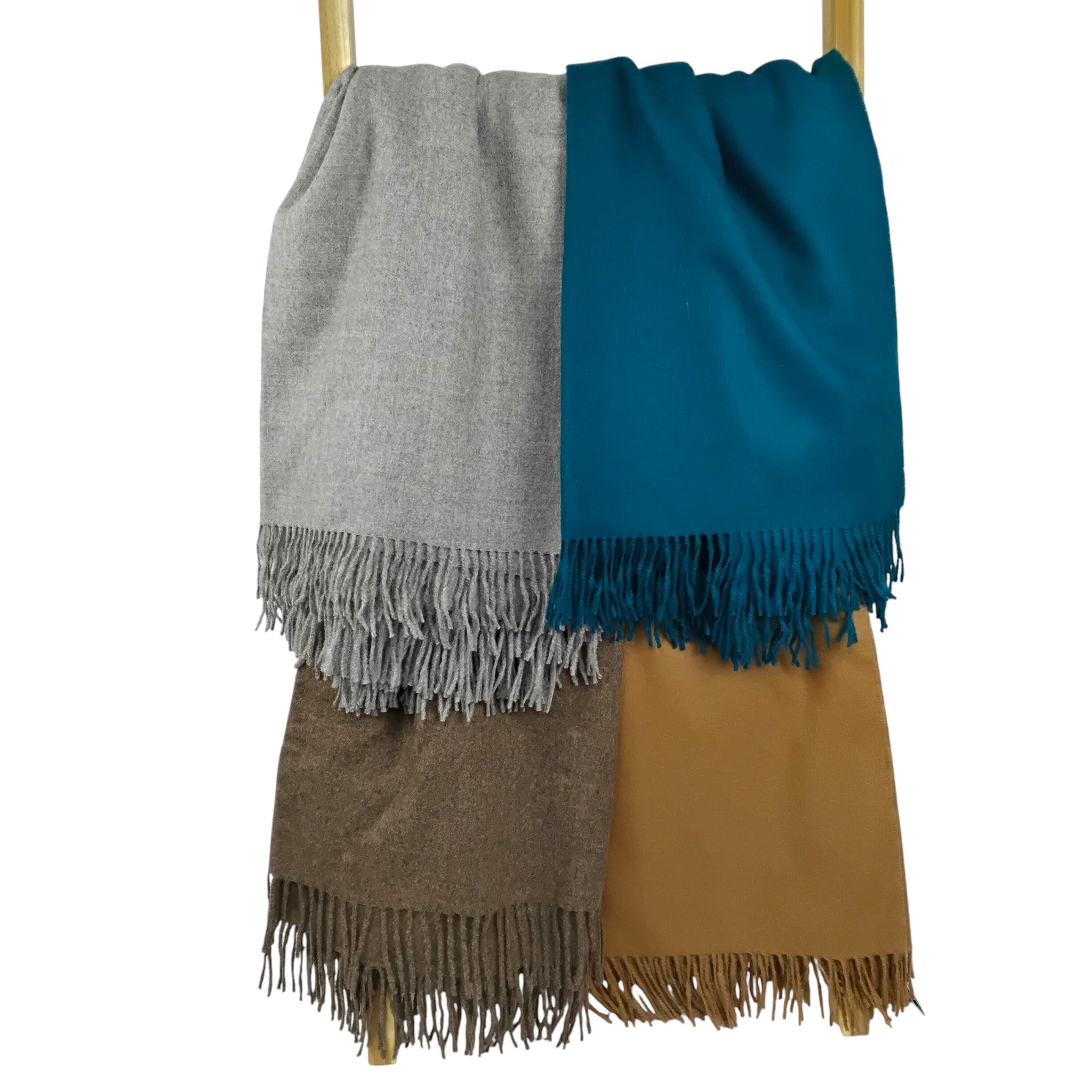 Solid Color Baby Alpaca Throw