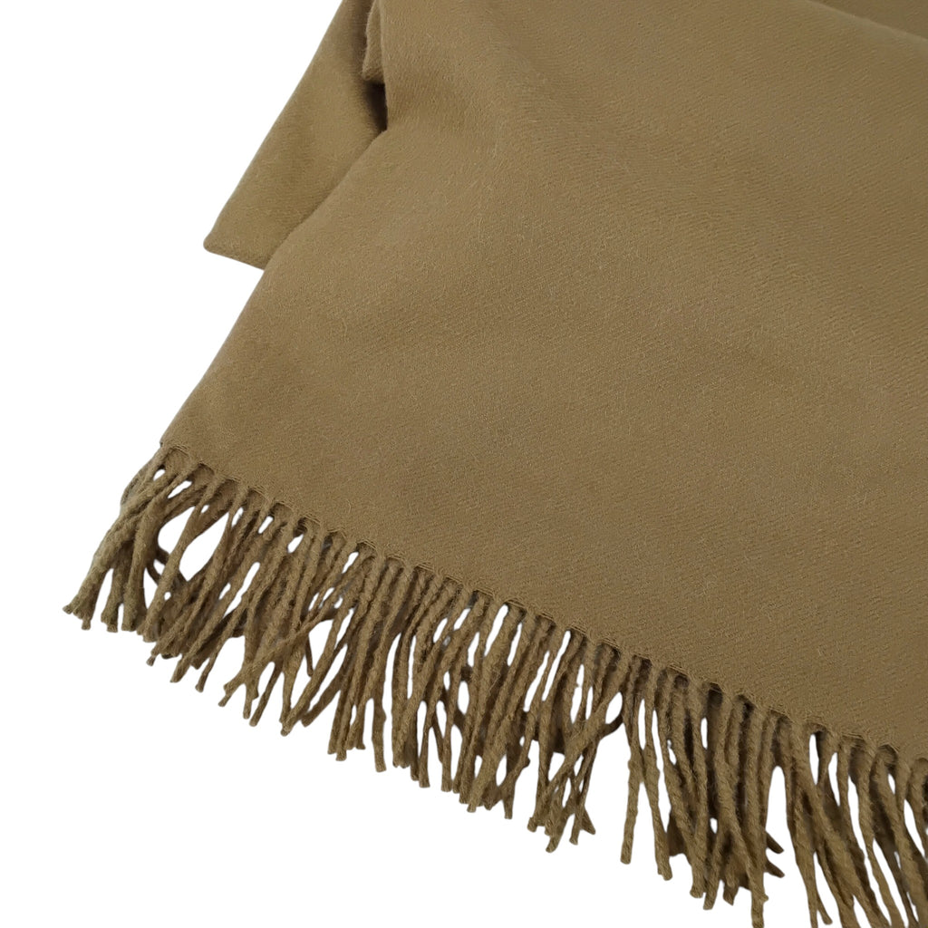 Solid Color Baby Alpaca Throw