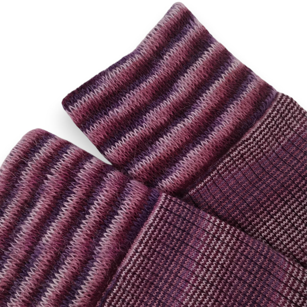 Everyday Lightweight Alpaca Blend Knee Socks - Vintage Stripes