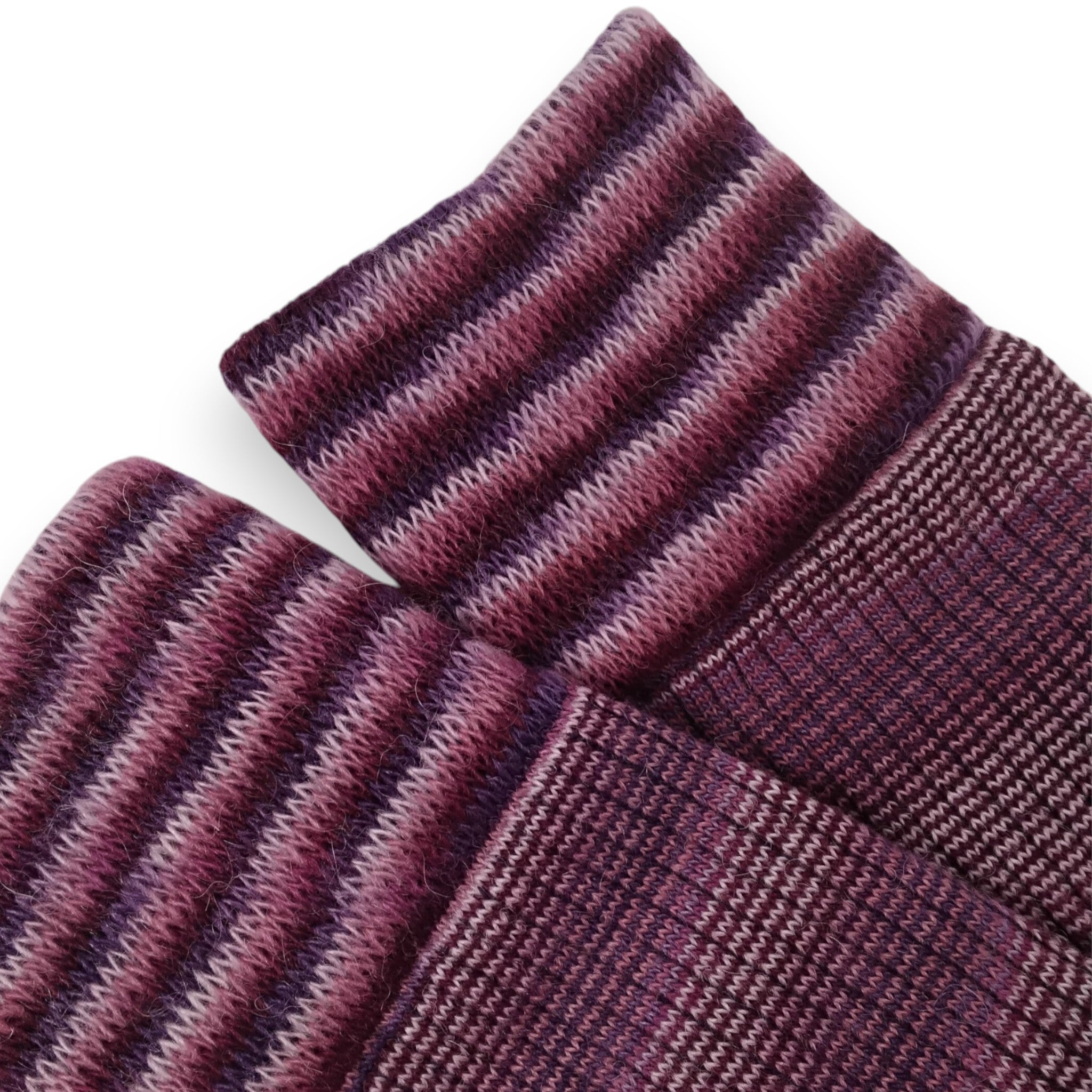 Everyday Lightweight Alpaca Blend Knee Socks - Vintage Stripes