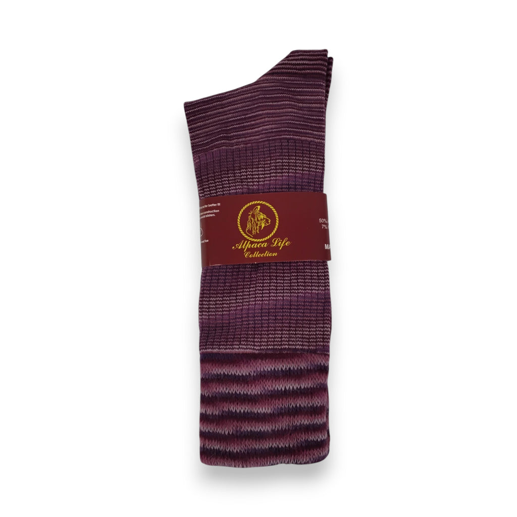 Everyday Lightweight Alpaca Blend Knee Socks - Vintage Stripes