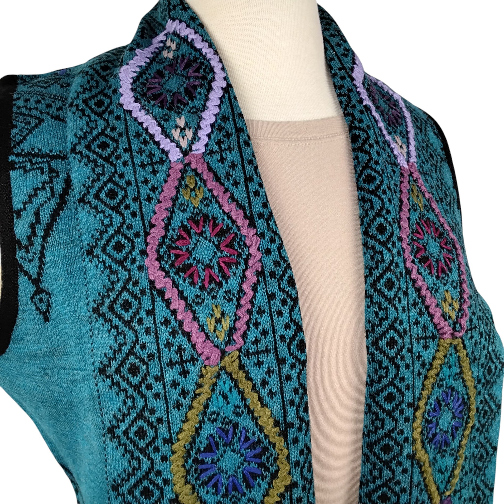 Olivia Design Short Open Front Sweater Vest