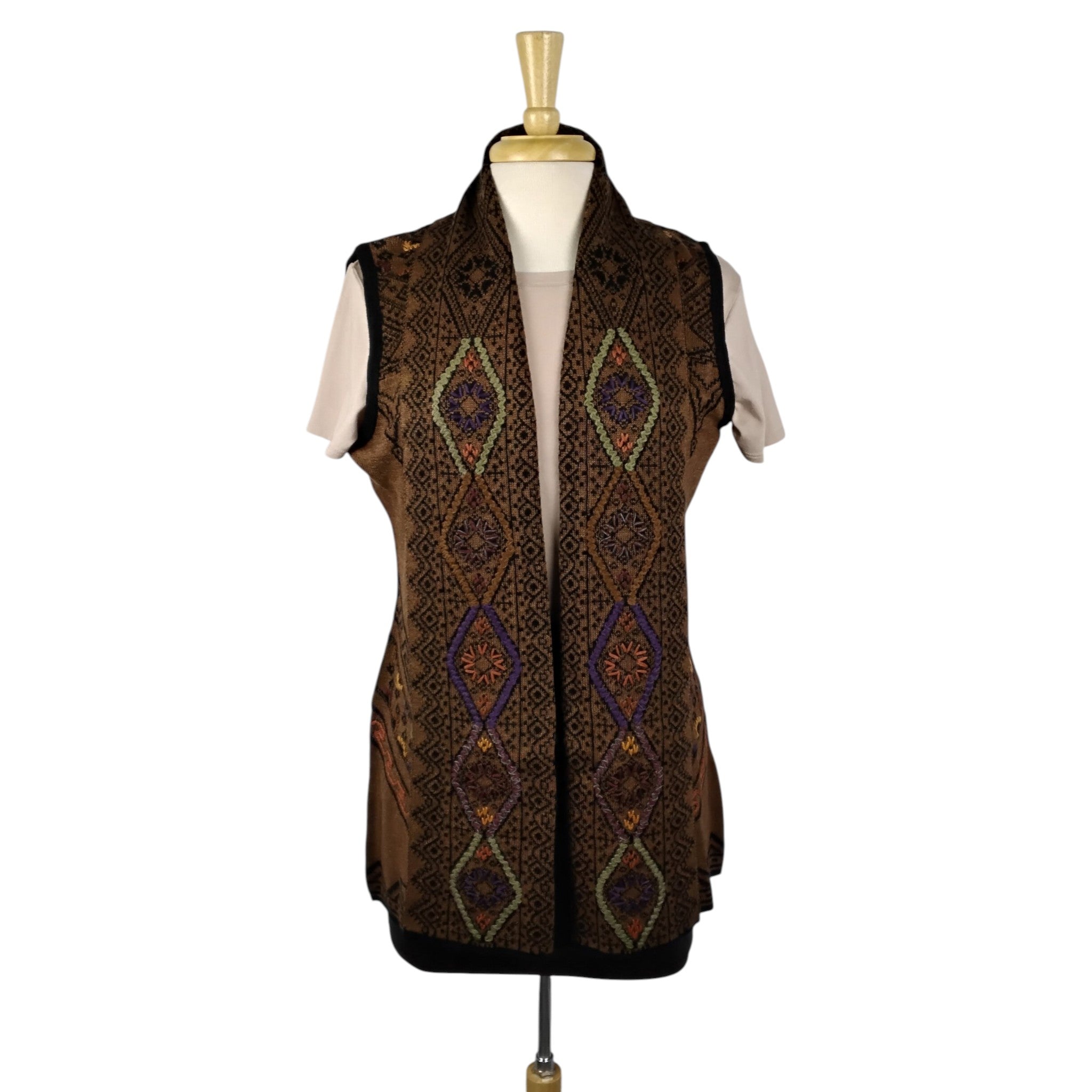 Olivia Design Short Open Front Sweater Vest