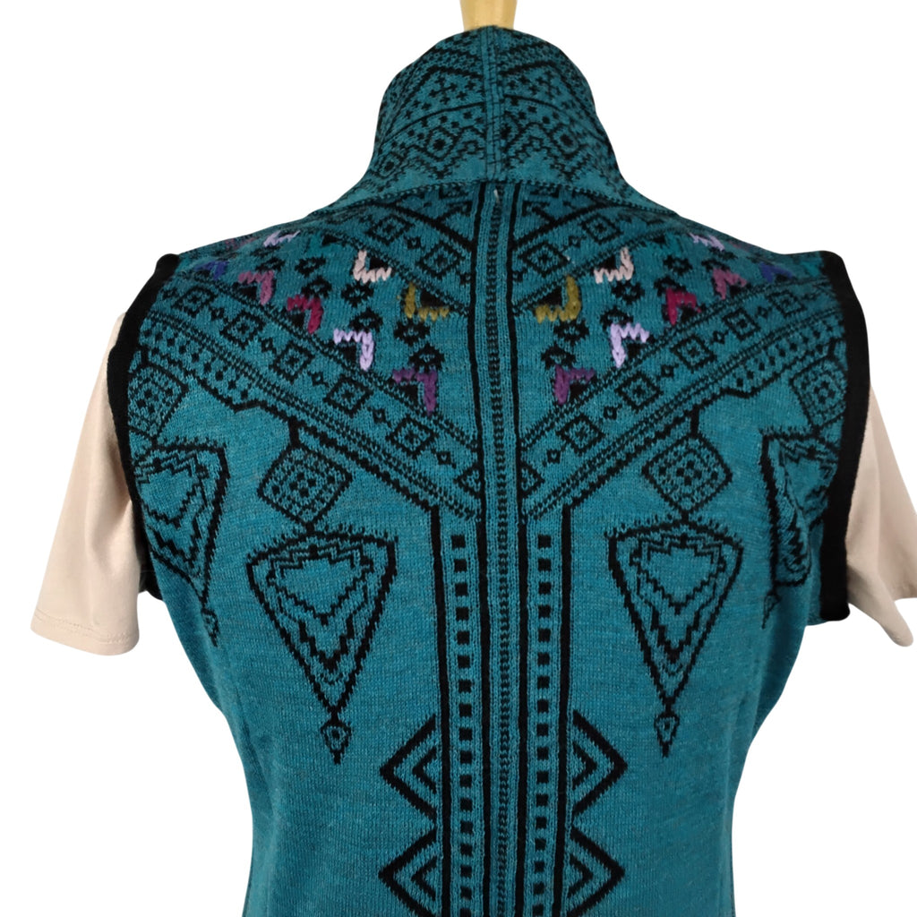 Olivia Design Long Open Front Sweater Vest with Lapels