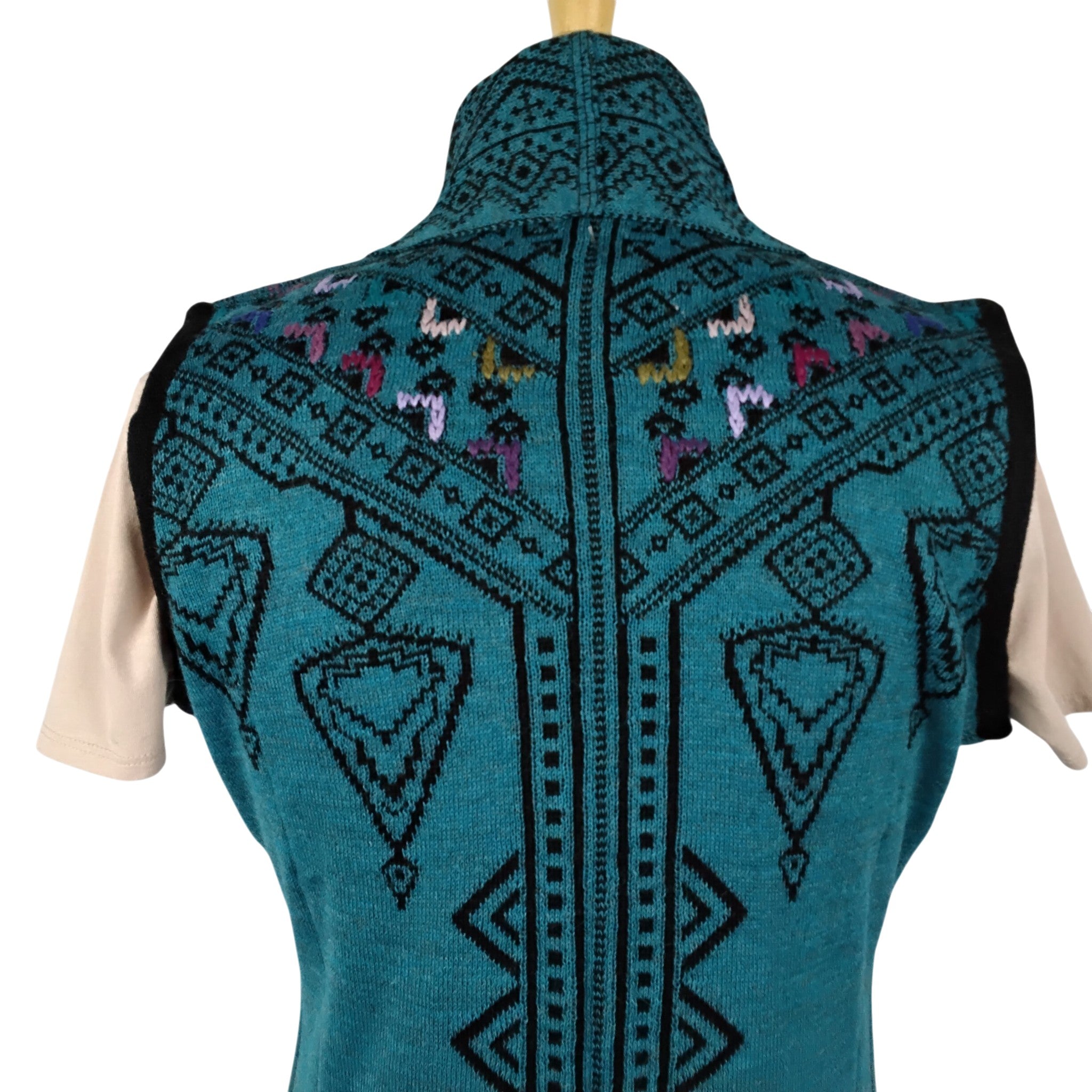 Olivia Design Long Open Front Sweater Vest with Lapels