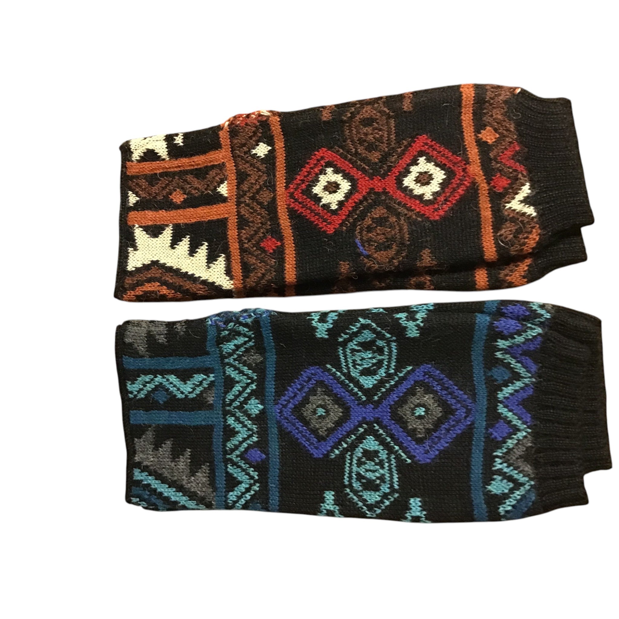 Patterned Alpaca Fingerless Glove