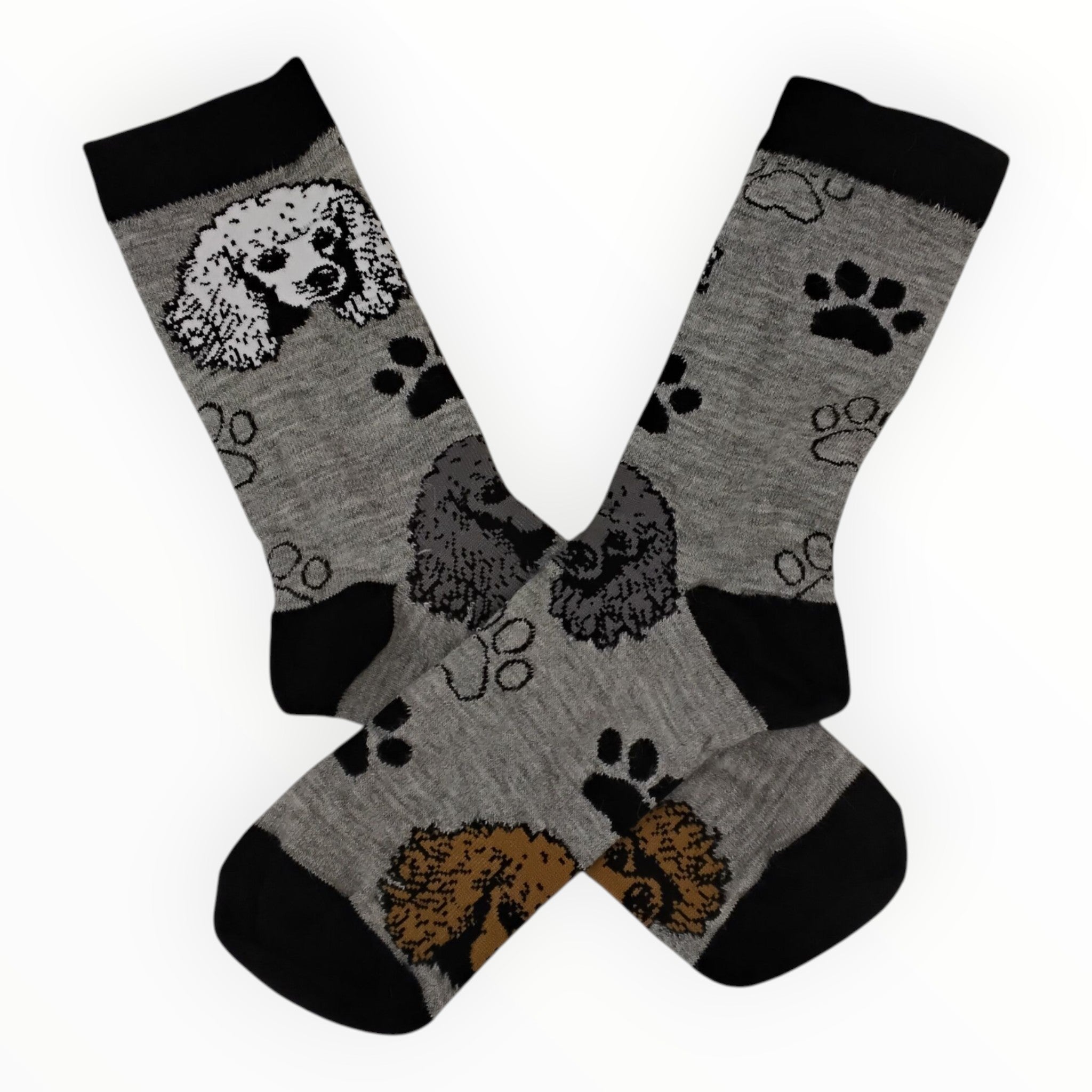 Alpaca Socks with Poodle Design