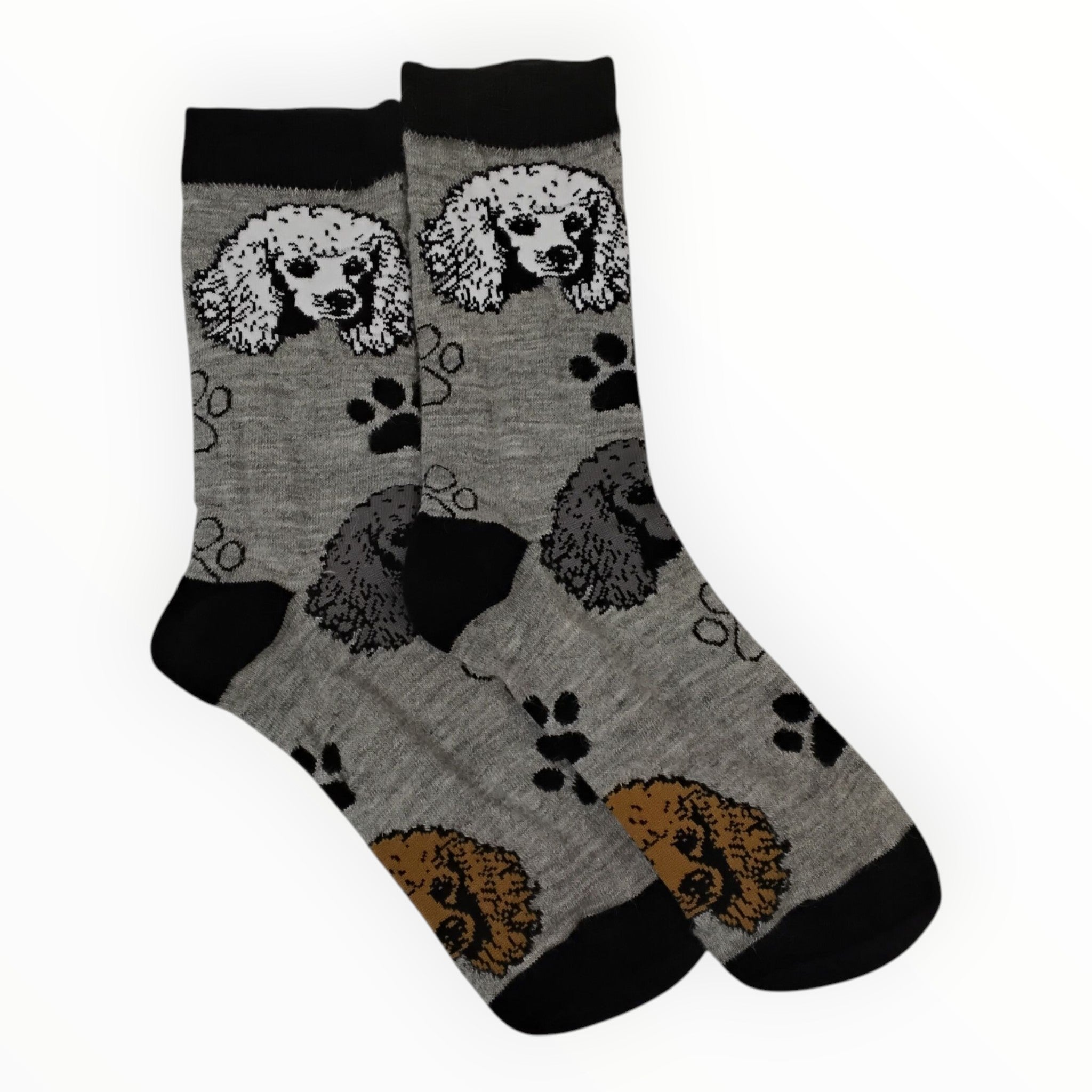Alpaca Socks with Poodle Design