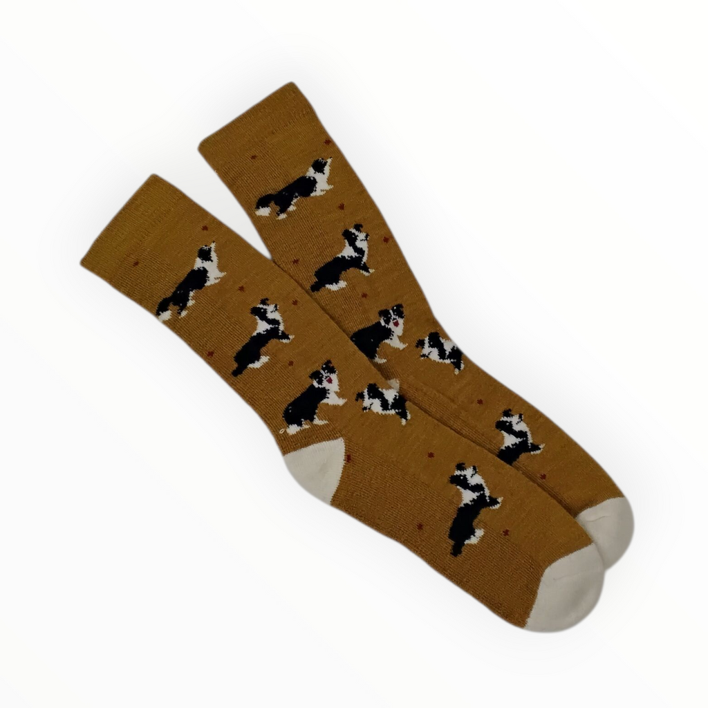 Alpaca Socks with Multiple Dog Design
