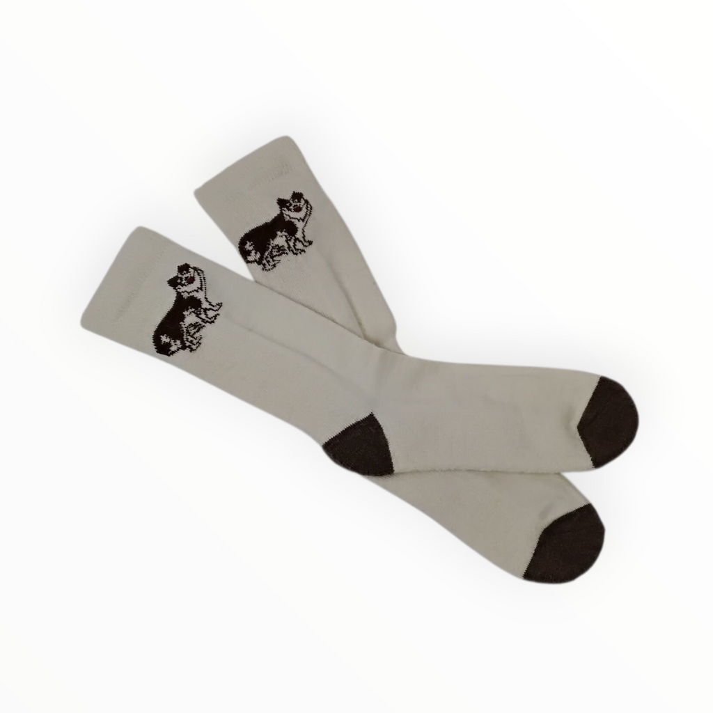 Thick Alpaca Socks with Dog Design