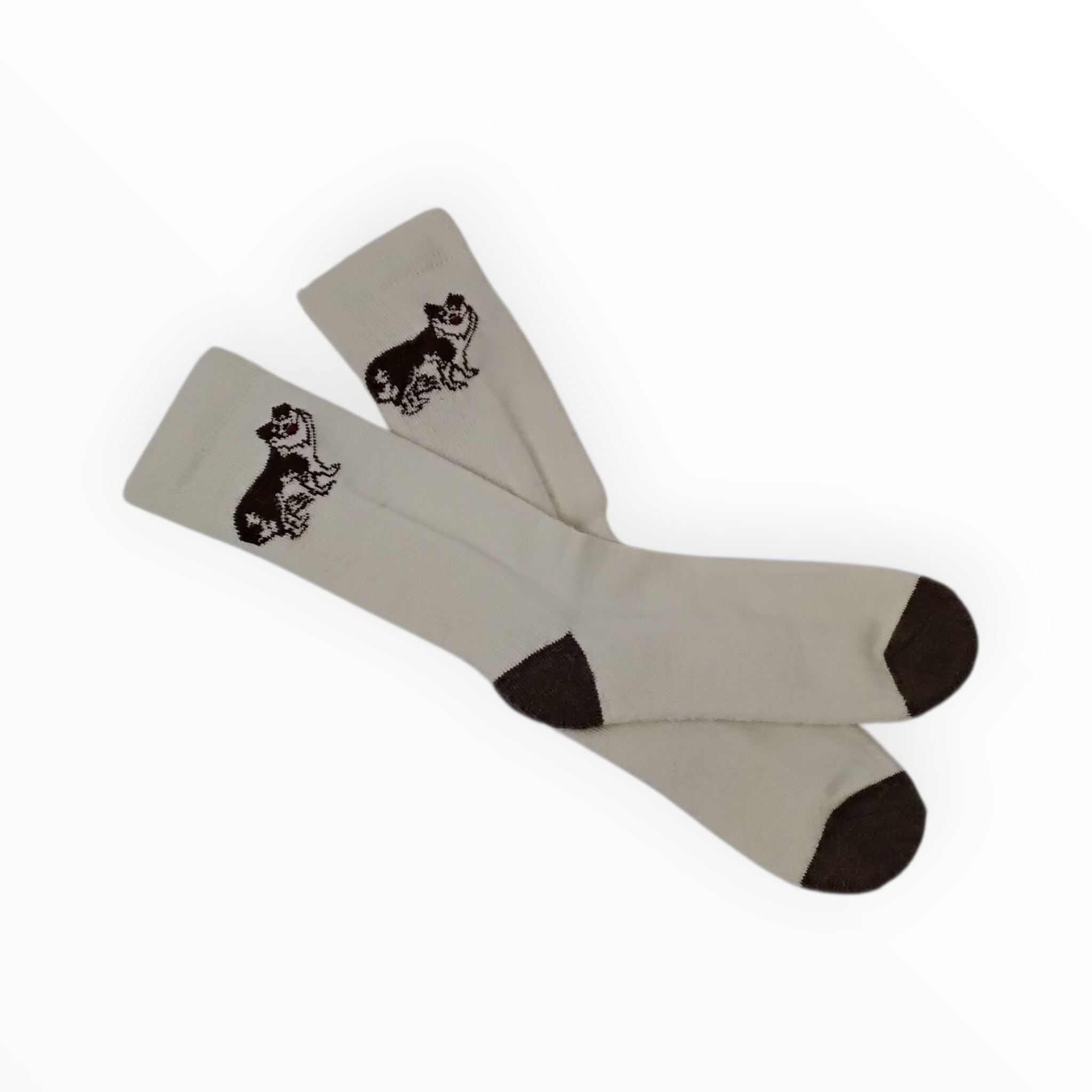 Thick Alpaca Socks with Dog Design