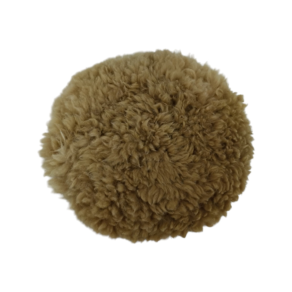 Small Round Alpaca Fur Throw Pillow Cover
