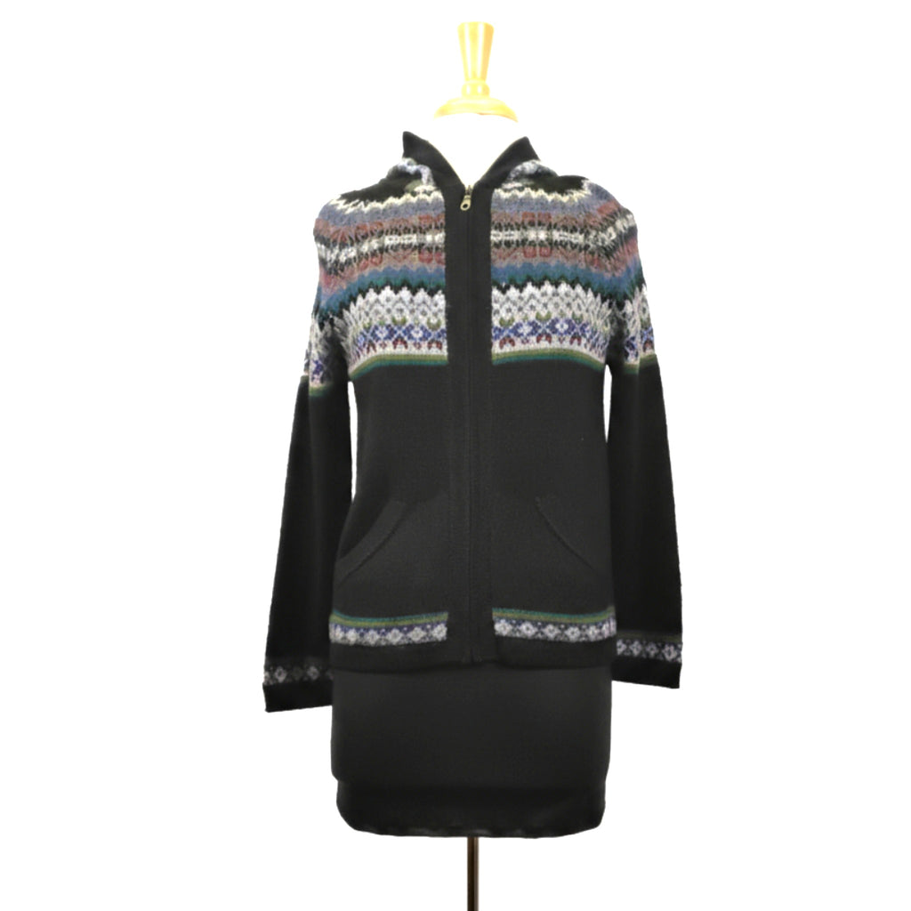 Alex Full Zip Alpaca Sweater with Hood