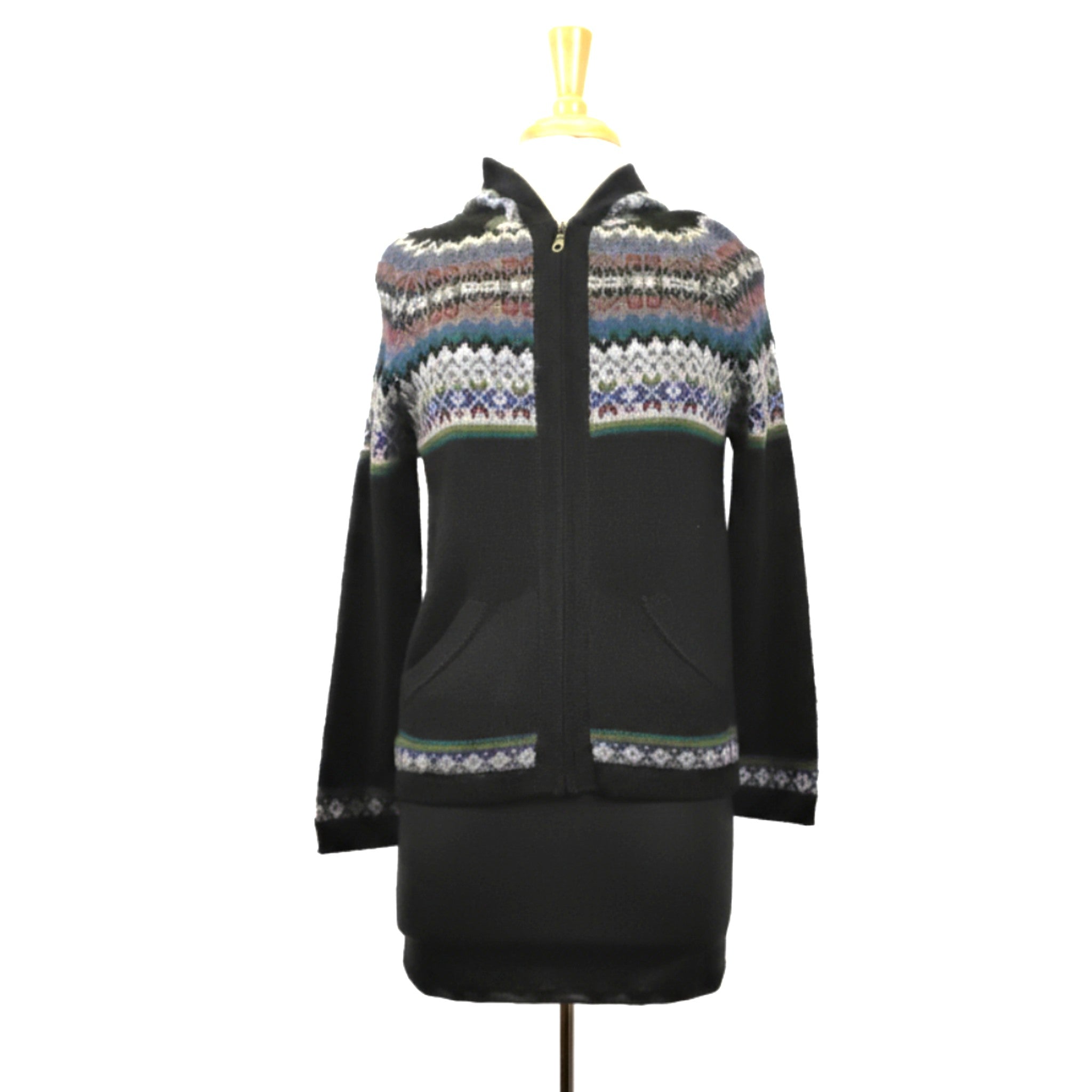 Alex Full Zip Alpaca Sweater with Hood