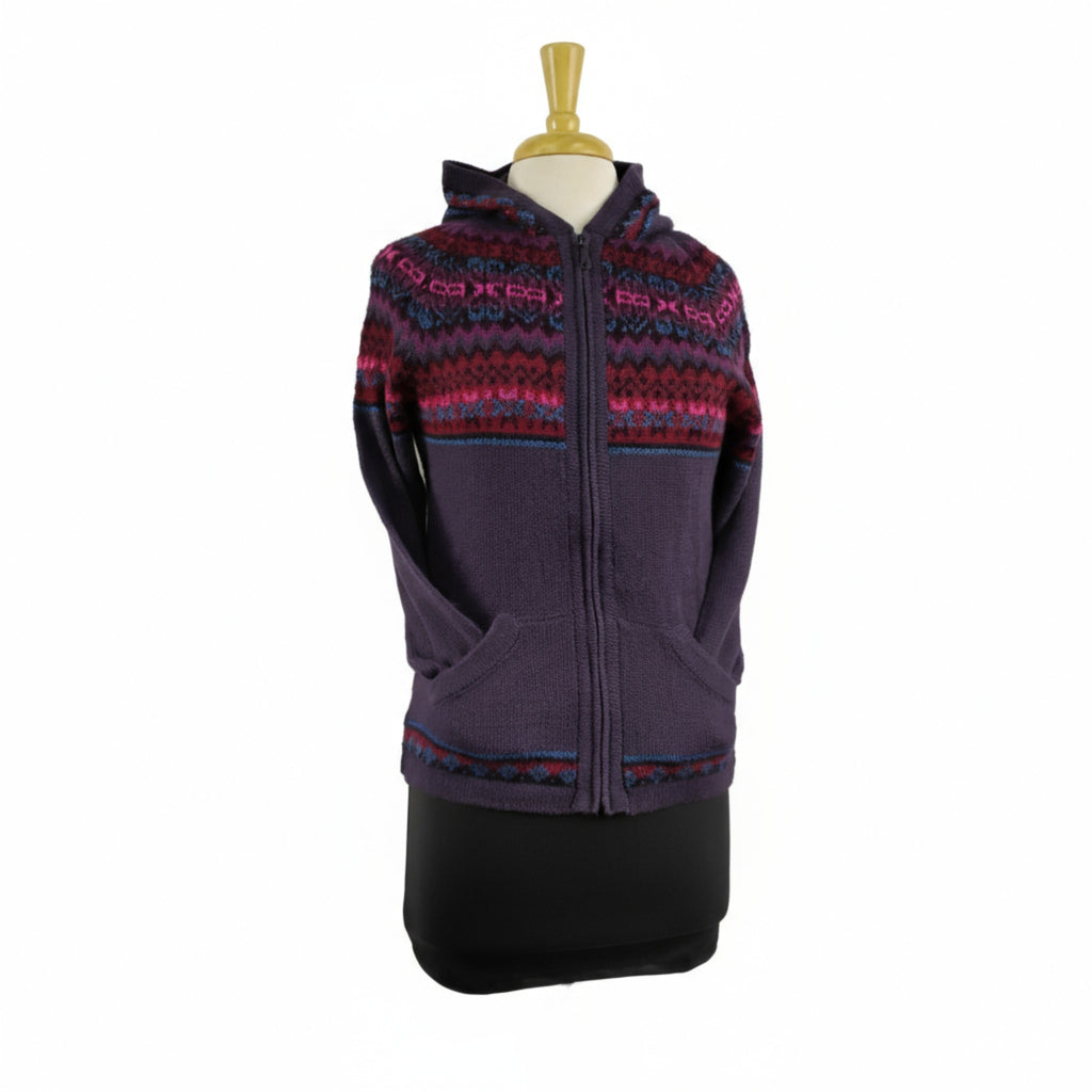 Alex Full Zip Alpaca Sweater with Hood