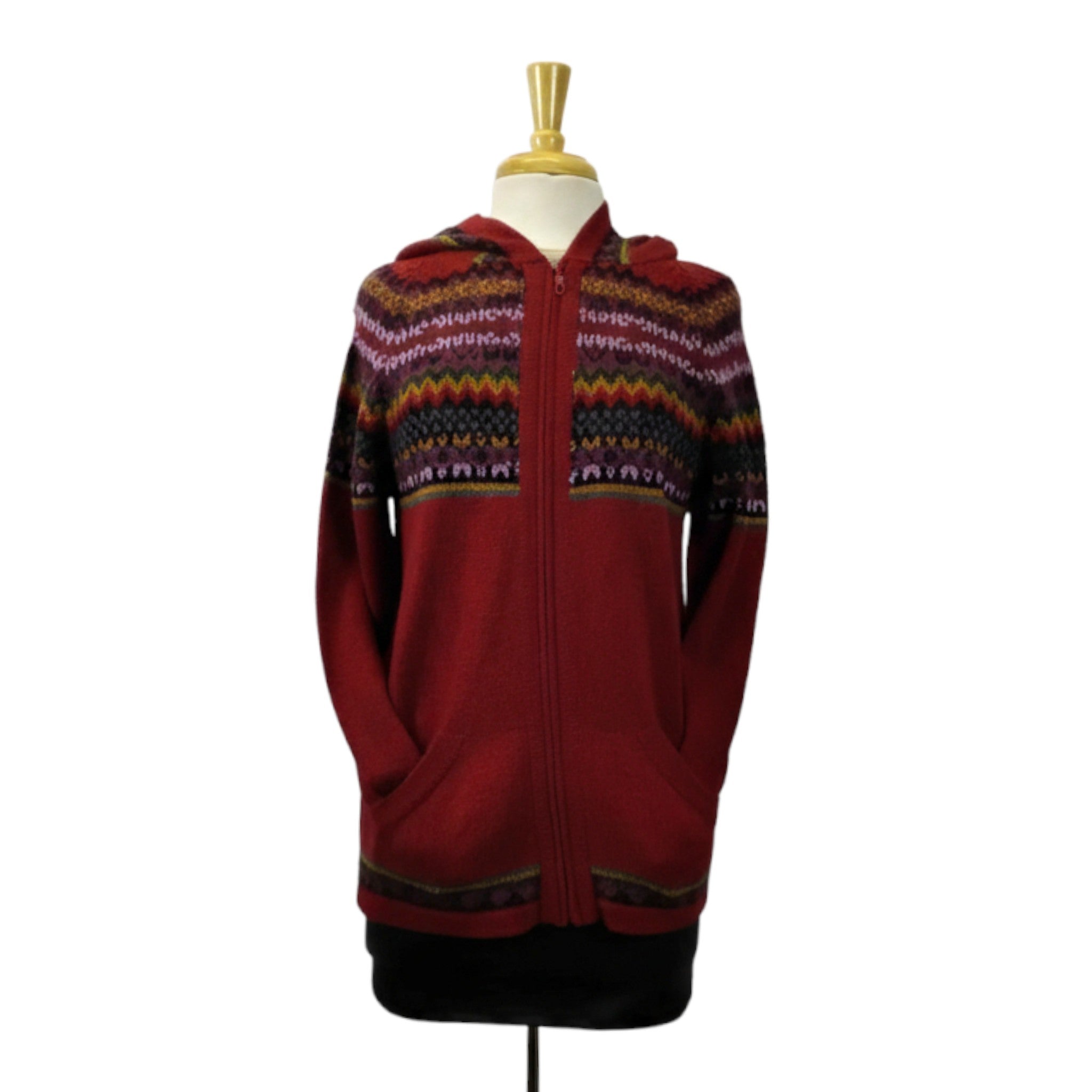 Alex Full Zip Alpaca Sweater with Hood