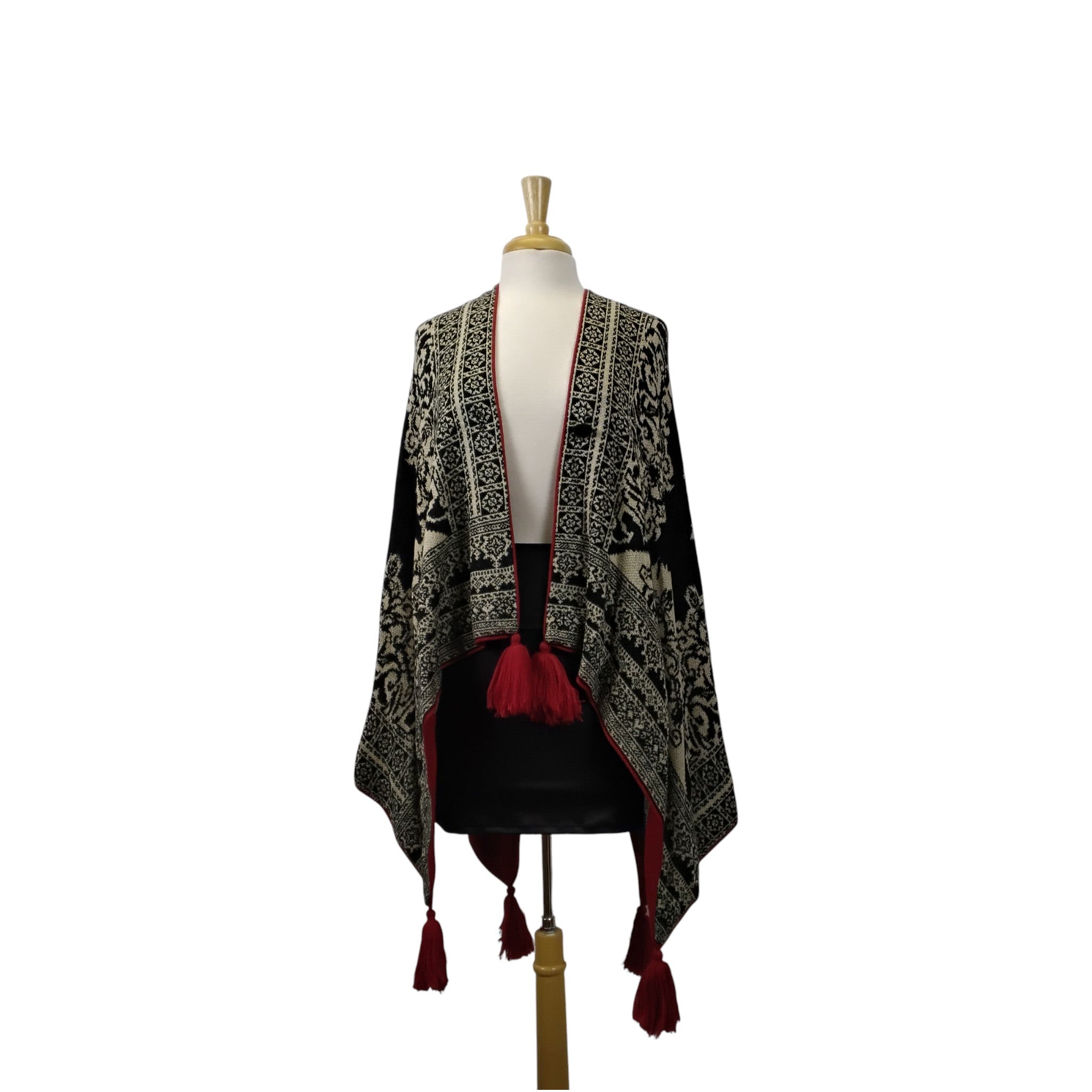 Bella Cape with Red Tassels