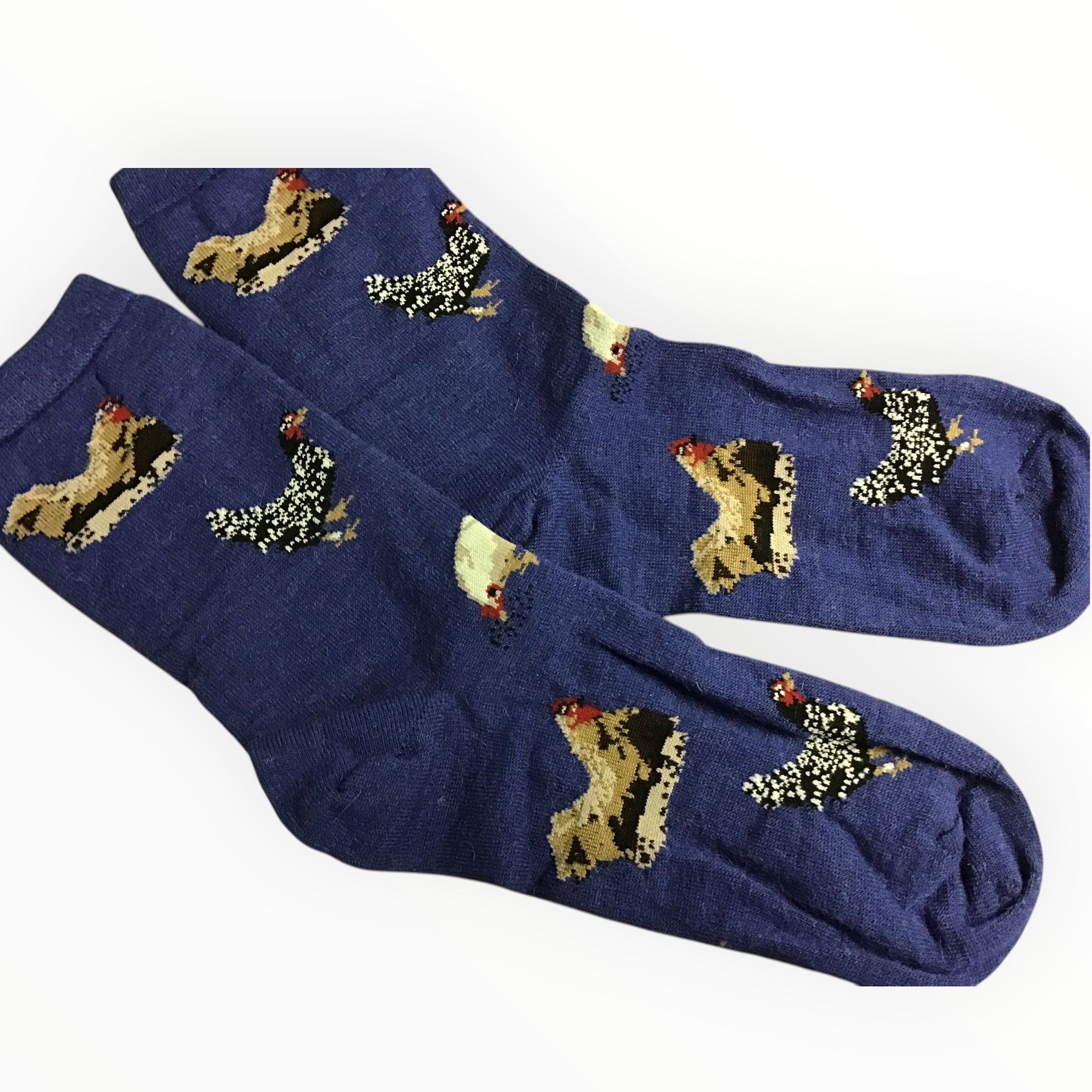 Lightweight Alpaca Socks with Chicken Design