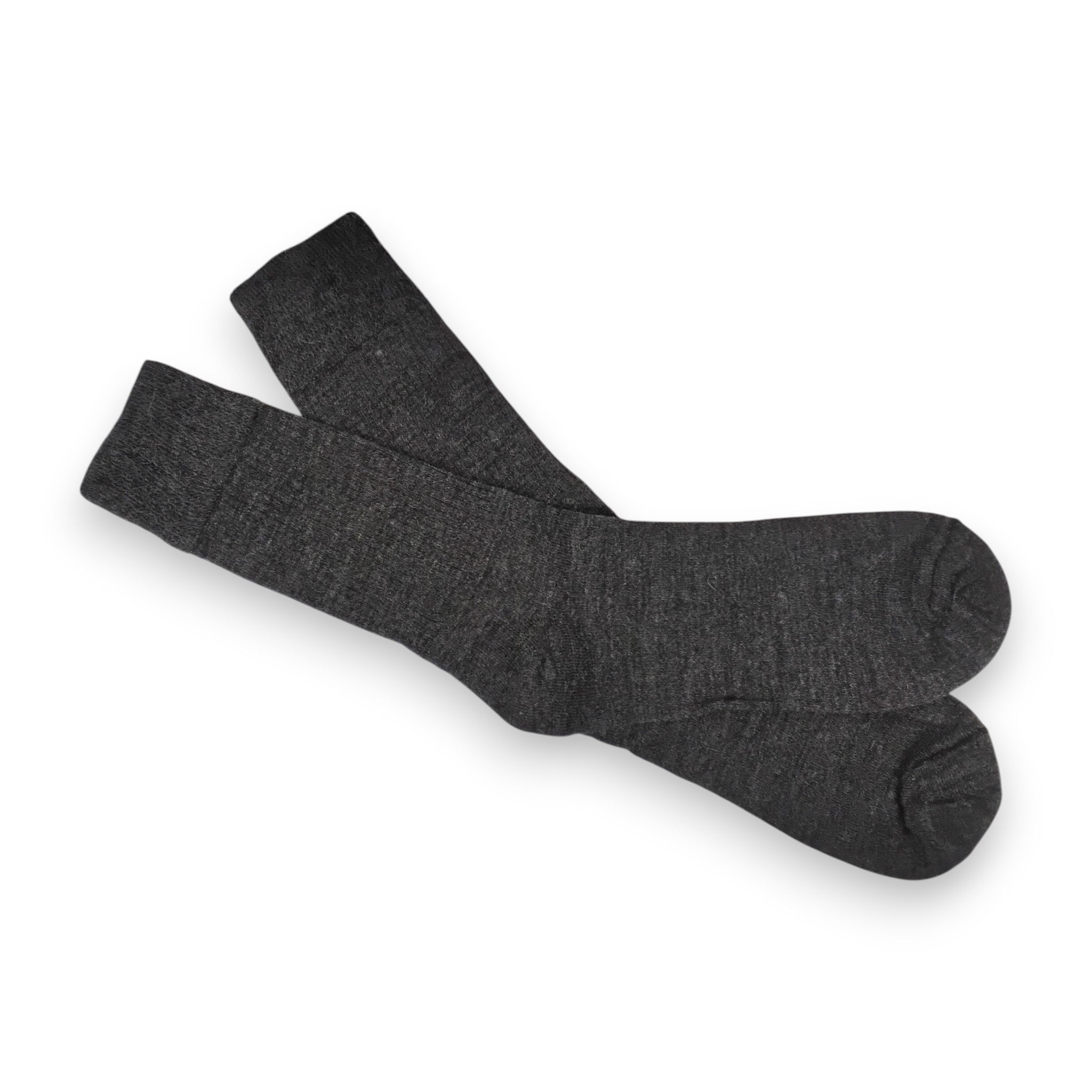 Premium Alpaca Dress Socks in Classic and Bold Solid Colors Charcoal / XL