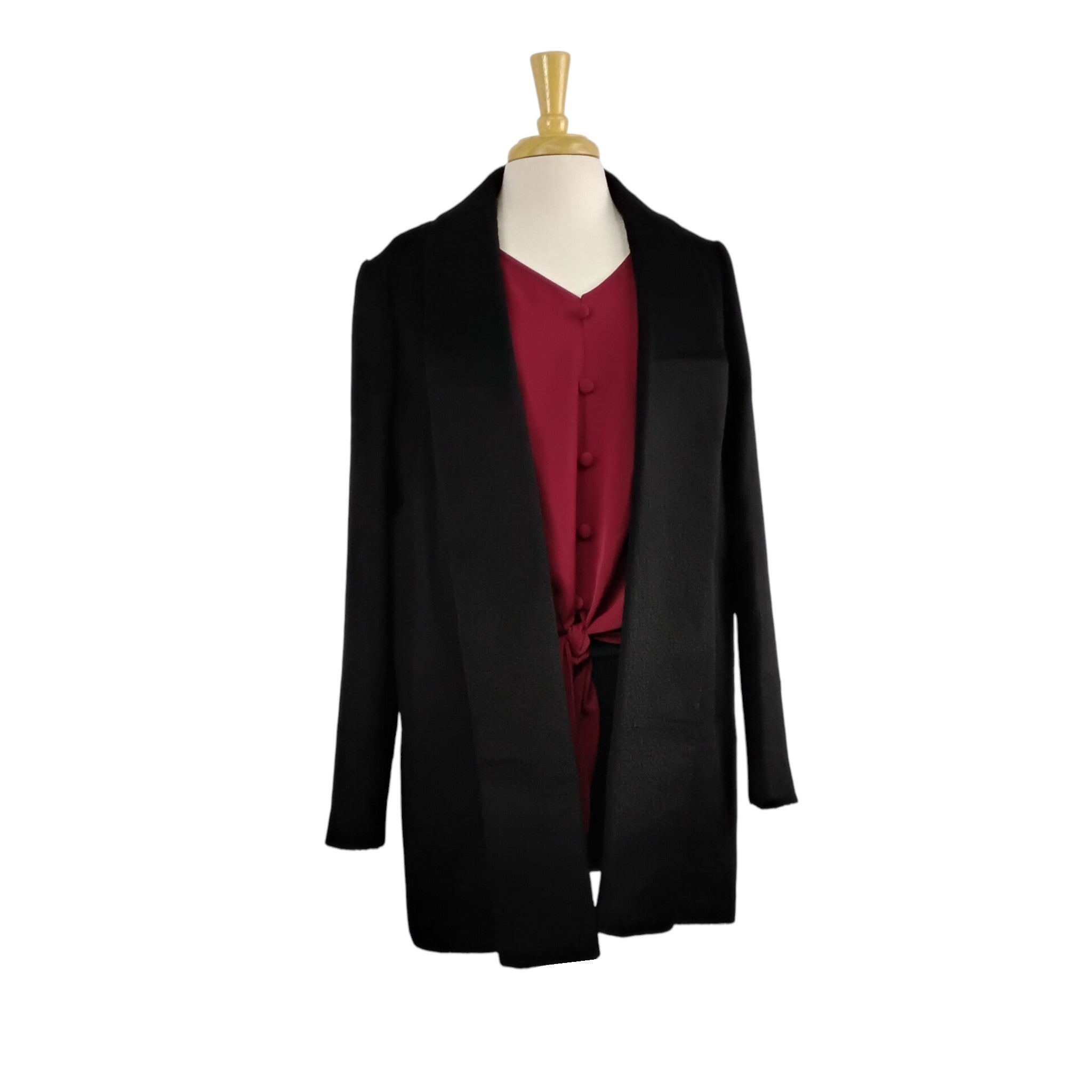 Classic Elegance Short Open Front Alpaca Coat