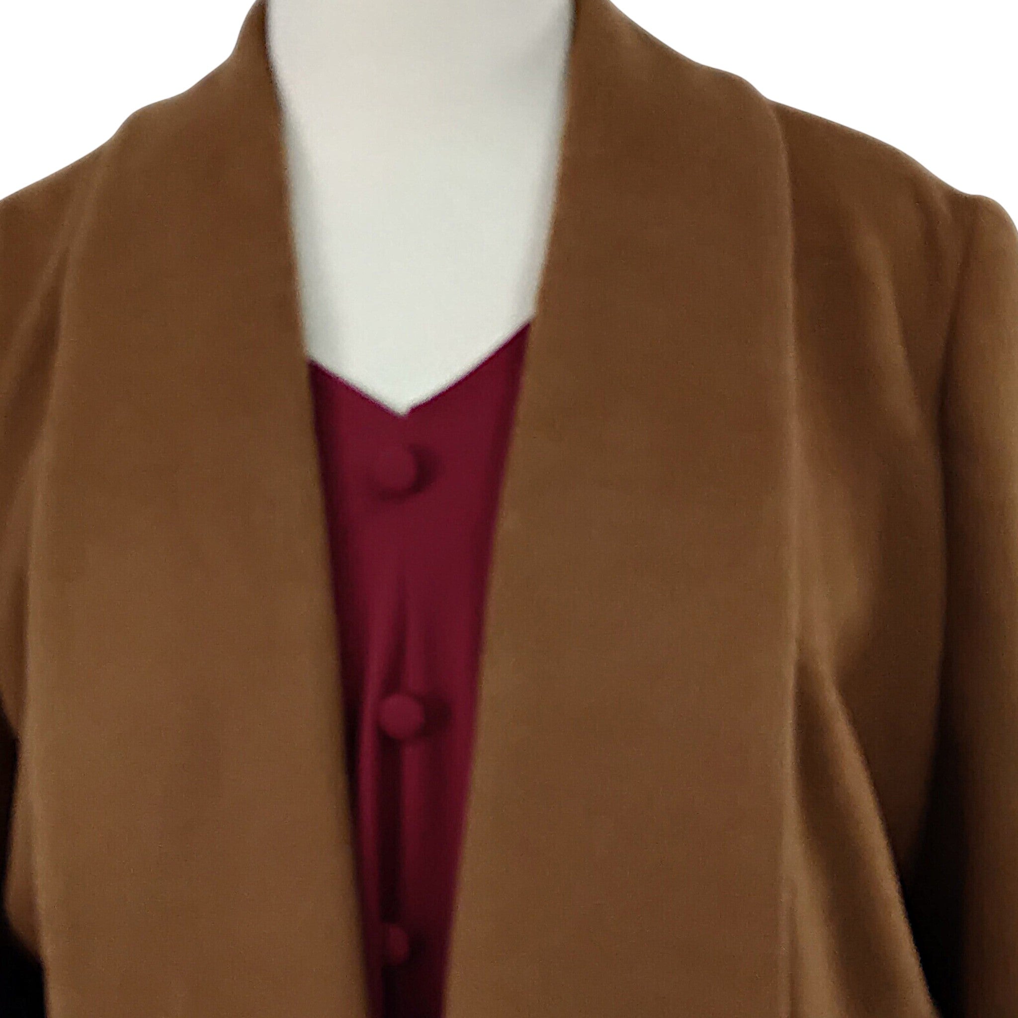 Classic Elegance Short Open Front Alpaca Coat