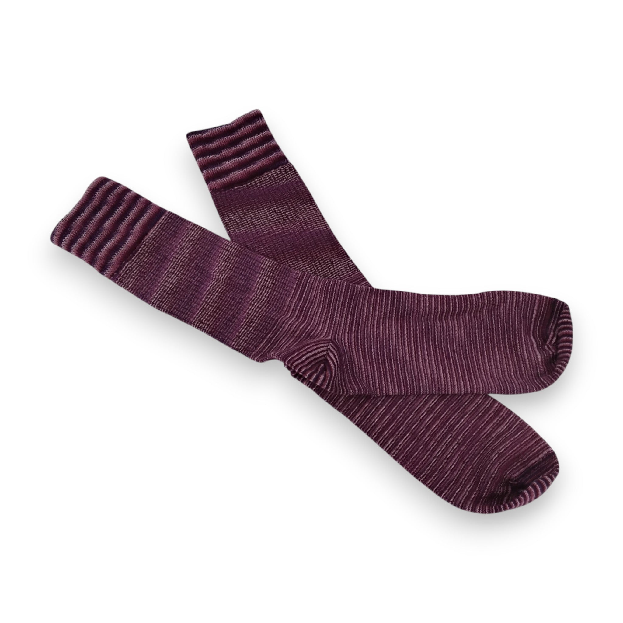 Everyday Lightweight Alpaca Blend Knee Socks - Vintage Stripes