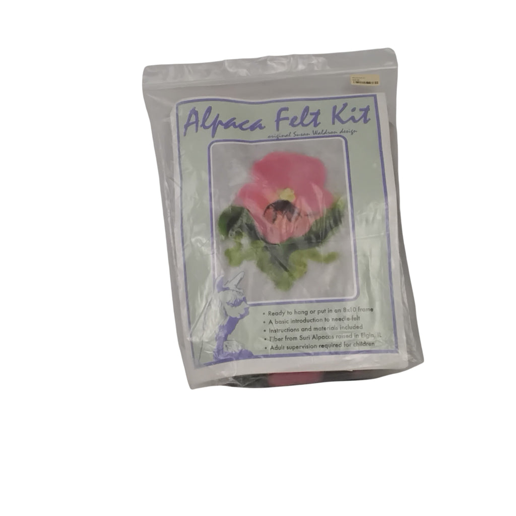 Alpaca Felt Kit packaging with a pink flower design on a white background
