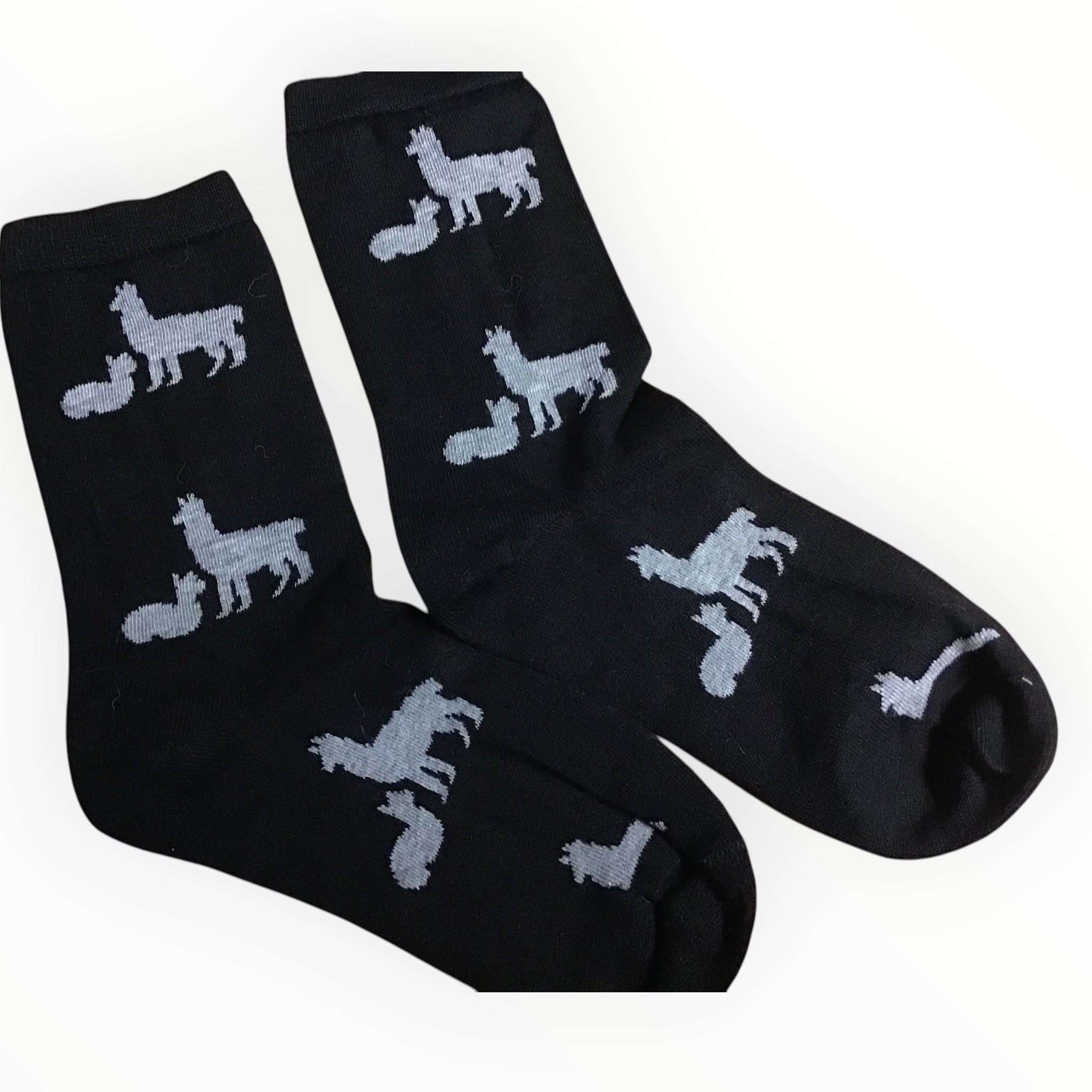 Alpaca Mom and Cria socks