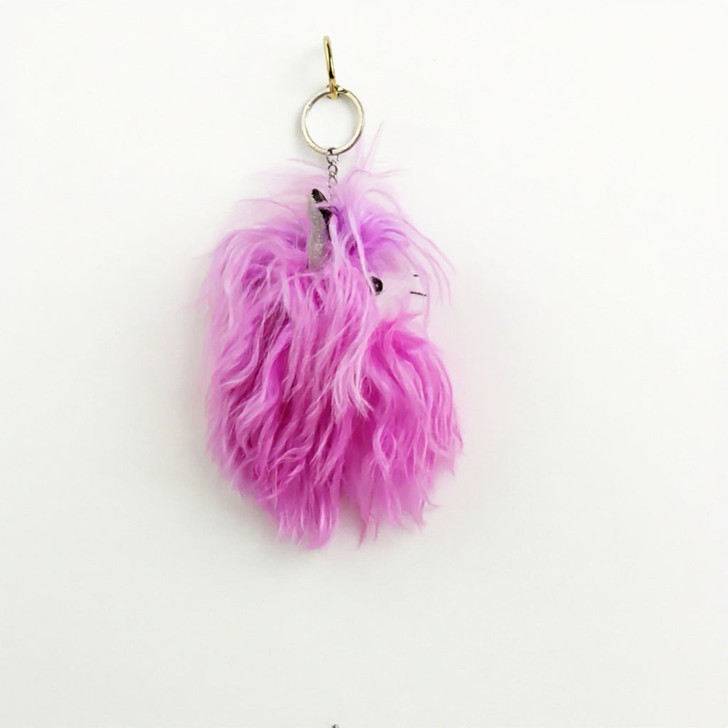 Cute Alpaca Head Keychain Suri in Pastel Colors