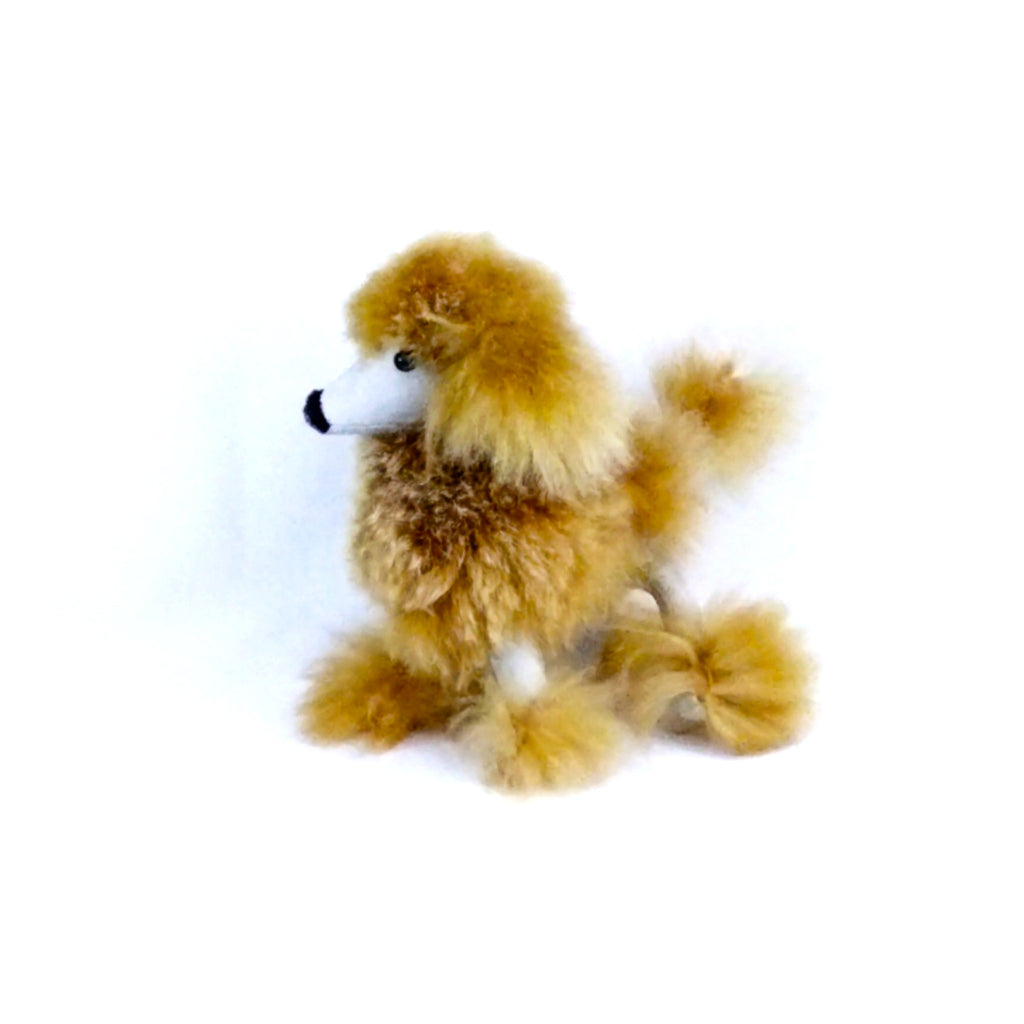 Poodle Plush Toy in Natural Colors - Medium Size