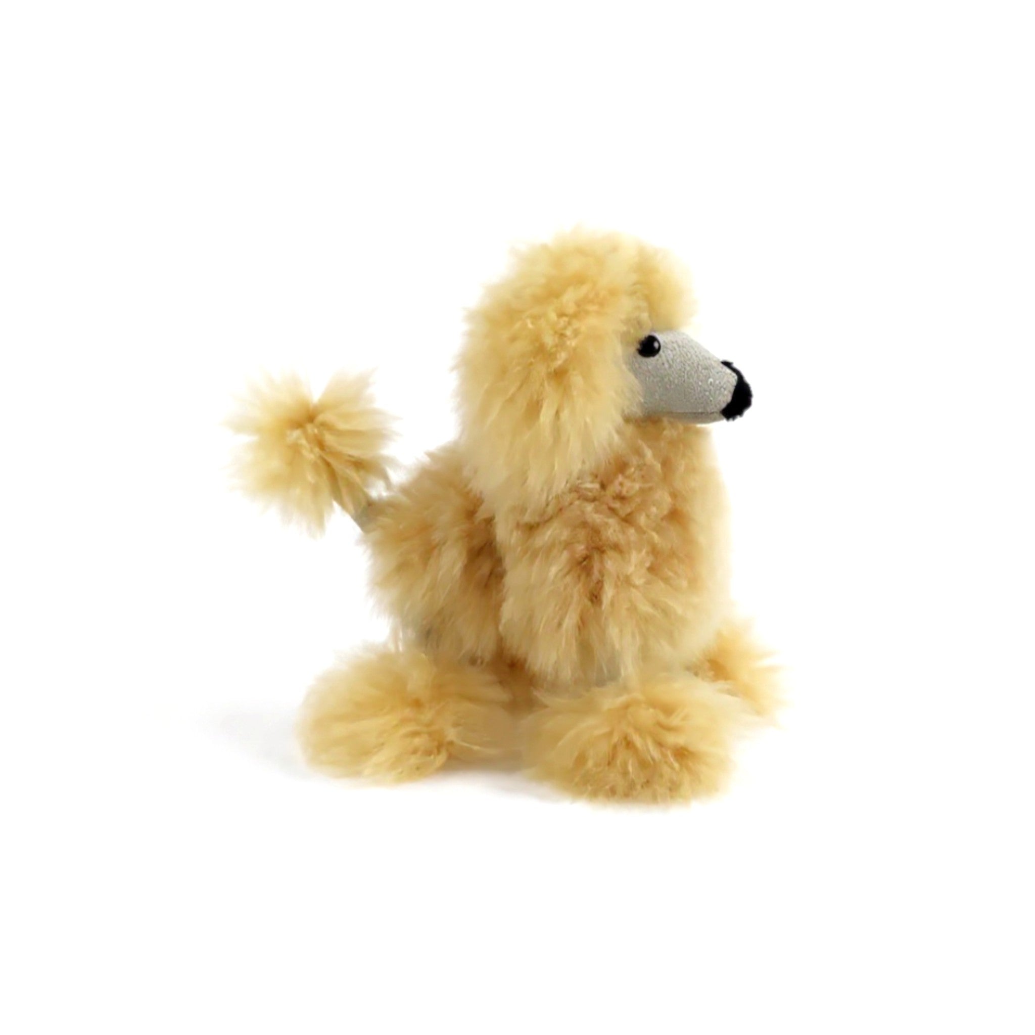Poodle Plush Toy in Natural Colors - Medium Size