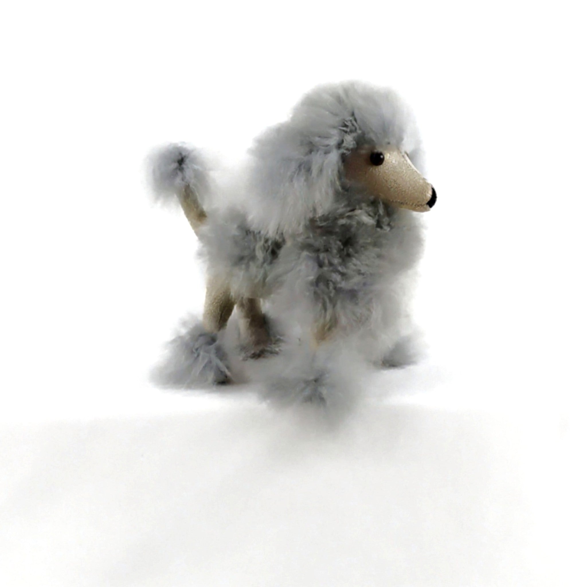 Poodle Plush Toy in Natural Colors - Medium Size